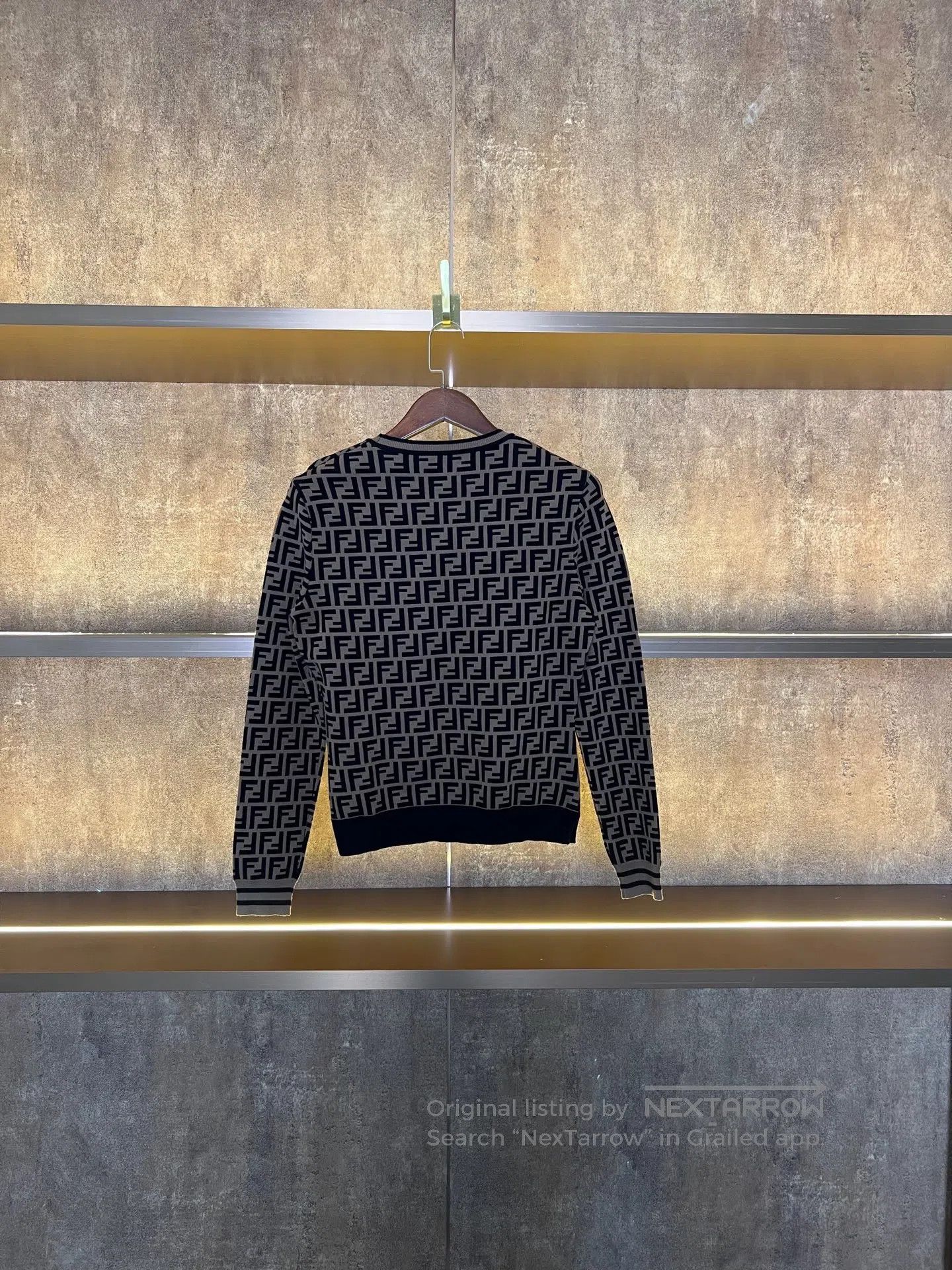 Fendi FENDI Brown All-Over Print Knit Sweater| Size US S / EU 44-46 / 1 - 2 Thumbnail