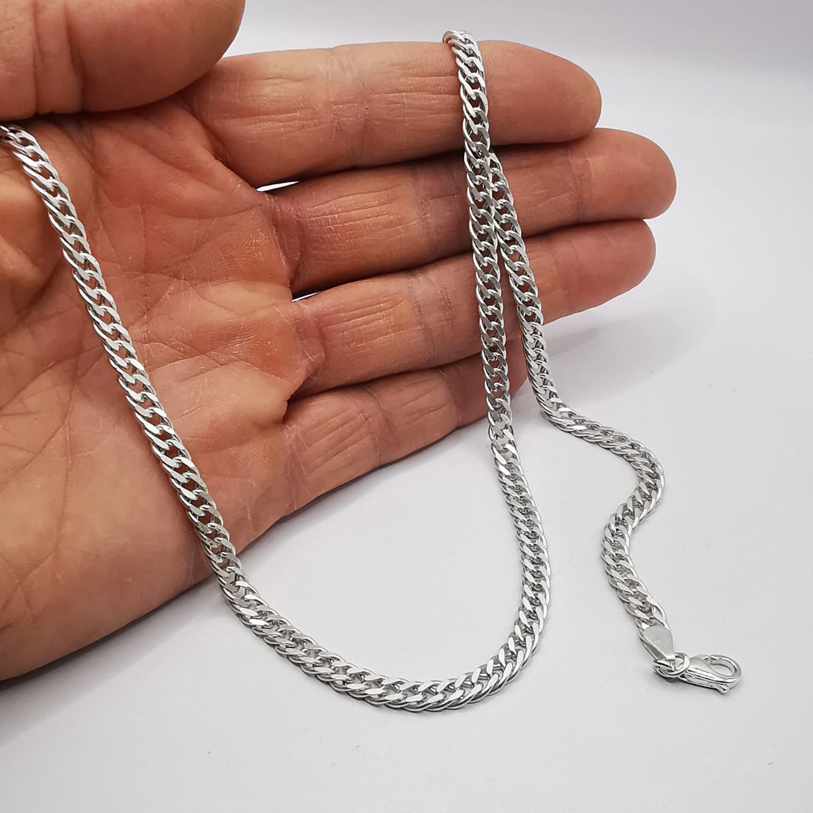 Sterling Silver Vintage Jewelry Chain, 925 Sterling Silver, Signed 22.84g Size ONE SIZE - 9 Thumbnail