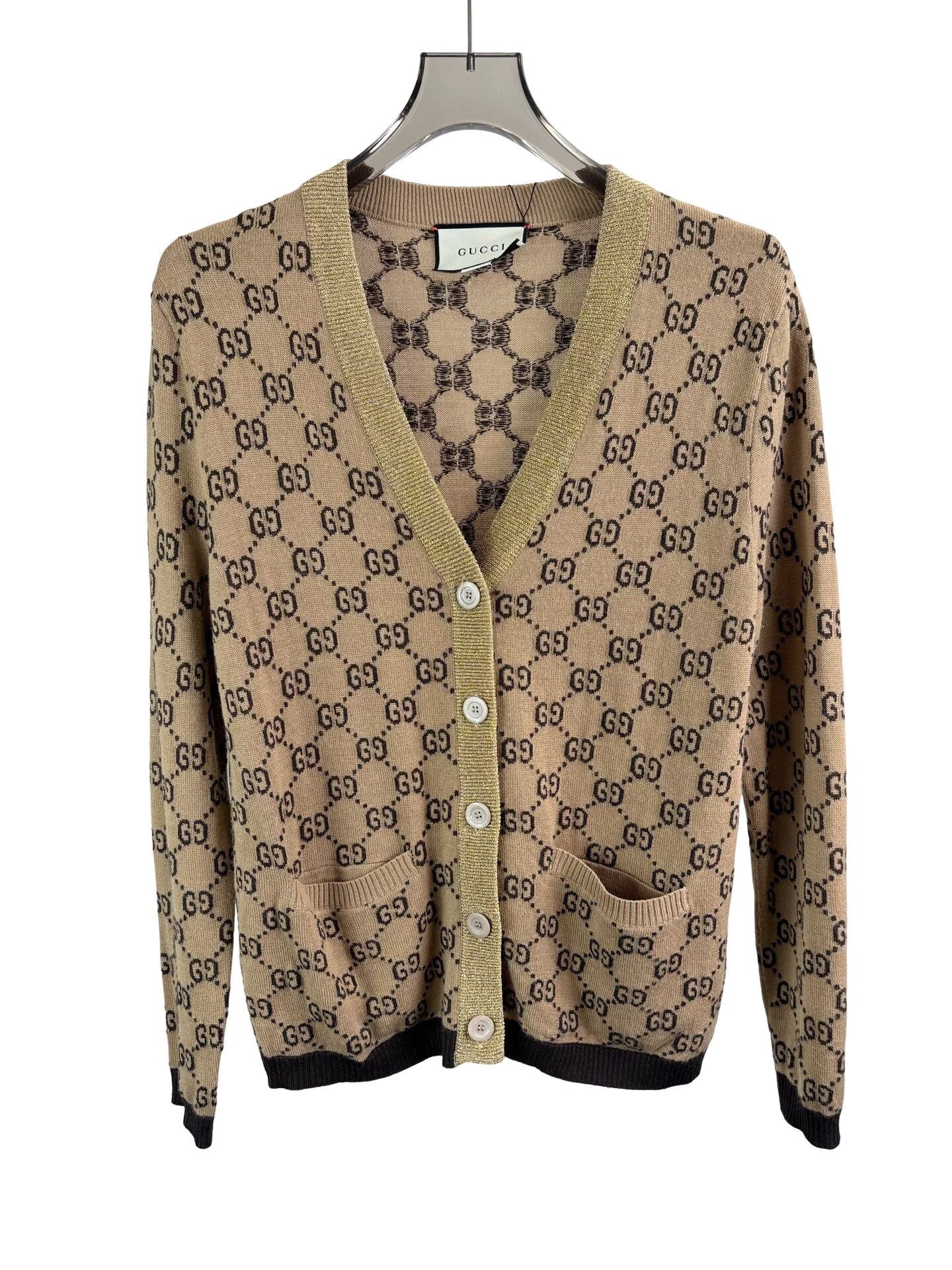 Gucci Gucci GG Monogram Metallic Trim Cardigan Size S Size S / US 4 / IT 40 - 1 Thumbnail
