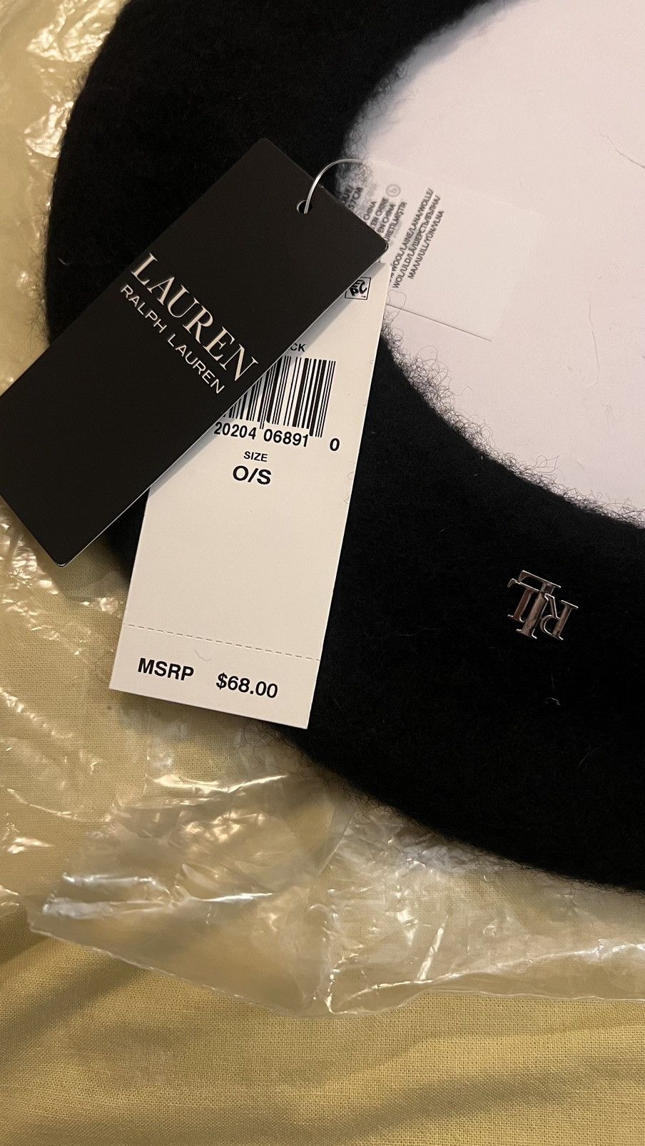 Polo Ralph Lauren Black Ralph Lauren beret Size ONE SIZE - 2 Thumbnail