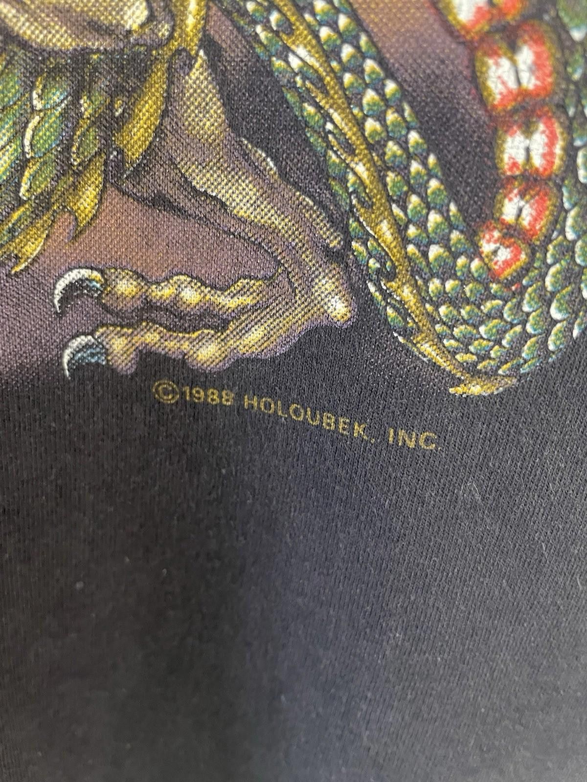 Harley Davidson Vintage 1988 Harley Davidson Eagle Dragon Graphic T Shirt Size US L / EU 52-54 / 3 - 4 Thumbnail