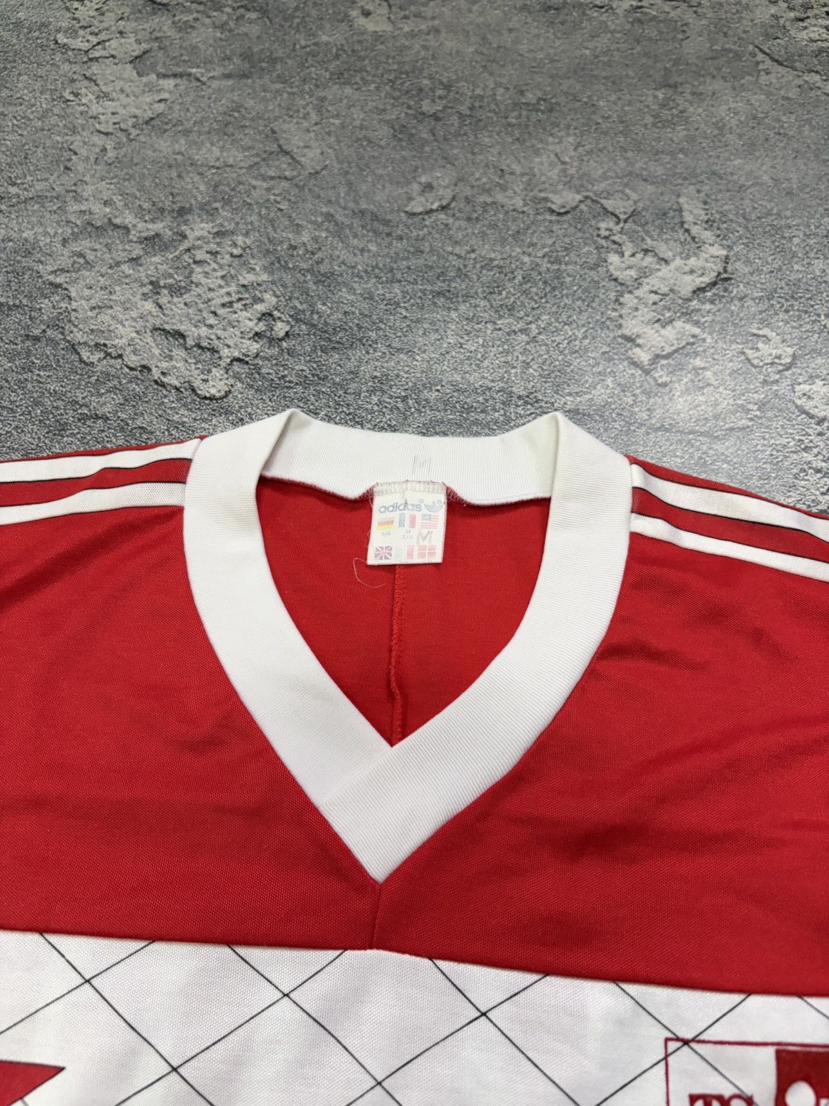 Adidas RARE Adidas Ventex France TSV Tirol Sport Shirt 80s M Red Size US M / EU 48-50 / 2 - 5 Thumbnail