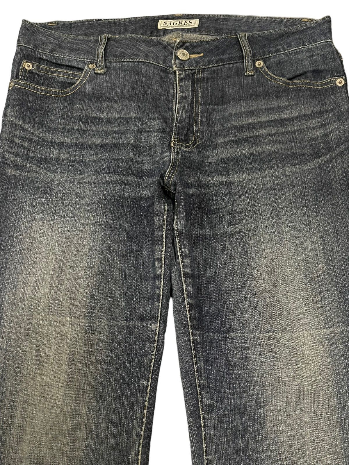 If Six Was Nine Vintage Japanese Brand Blue Wash Style Bootcut Jeans Size US 31 - 3 Thumbnail