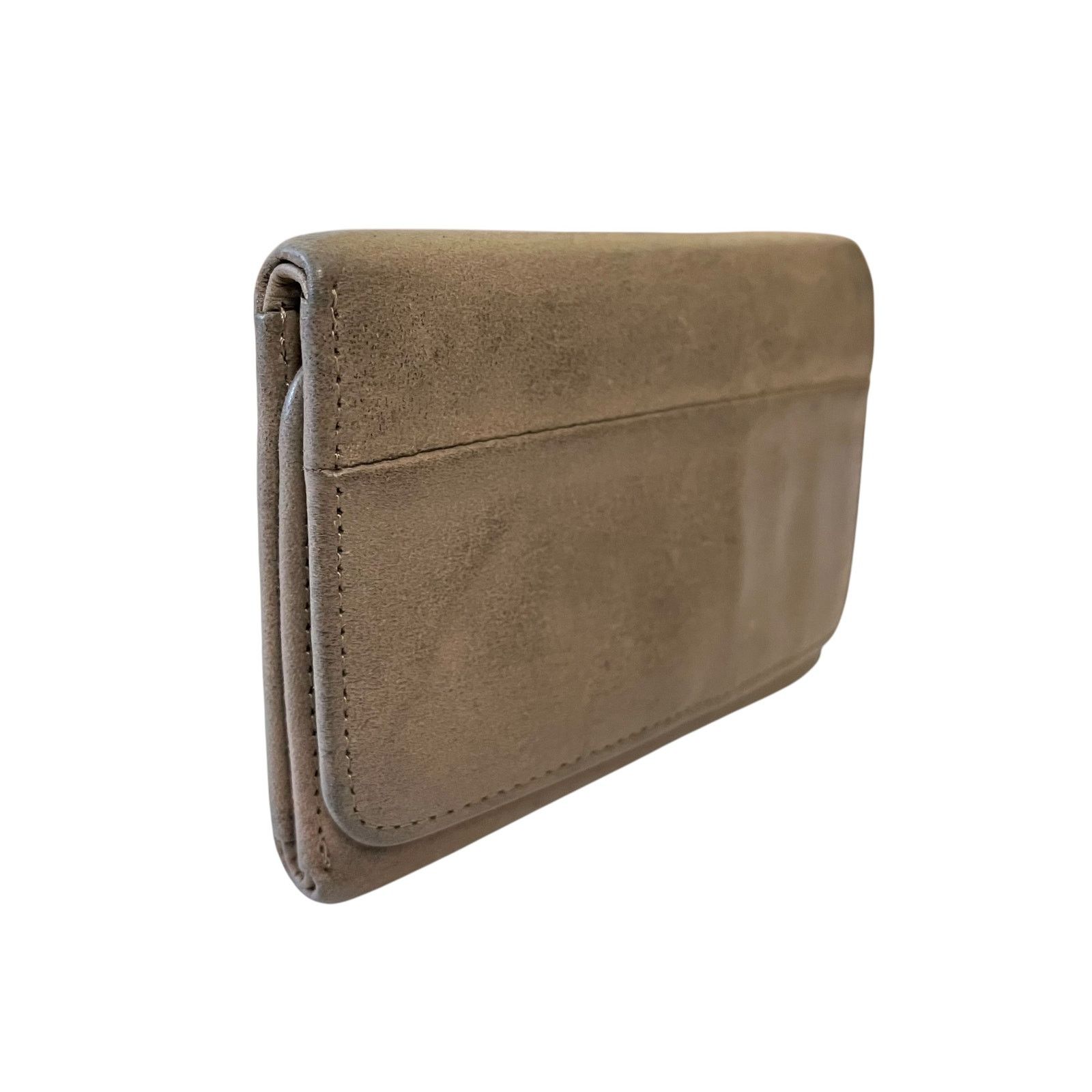 Hobo HOBO Jill Shadow Gray Leather Minimalist Trifold Snap Wallet Size ONE SIZE - 6 Thumbnail