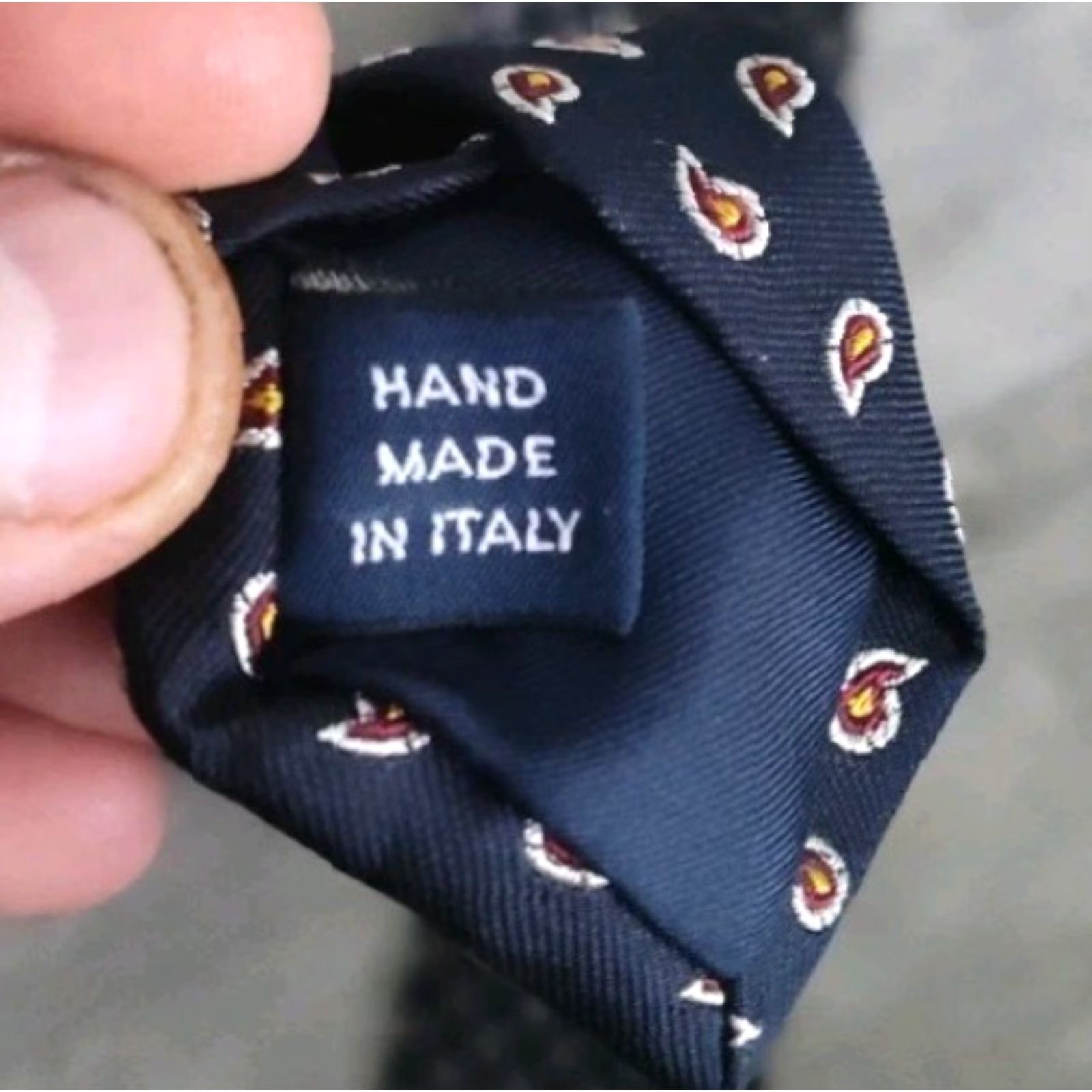 Polo Ralph Lauren VINTAGE Polo Ralph Lauren Tie Men Navy Paisley Silk Italian Handmade 56 In 3.5 W Preppy American Size US M / EU 48-50 / 2 - 5 Thumbnail