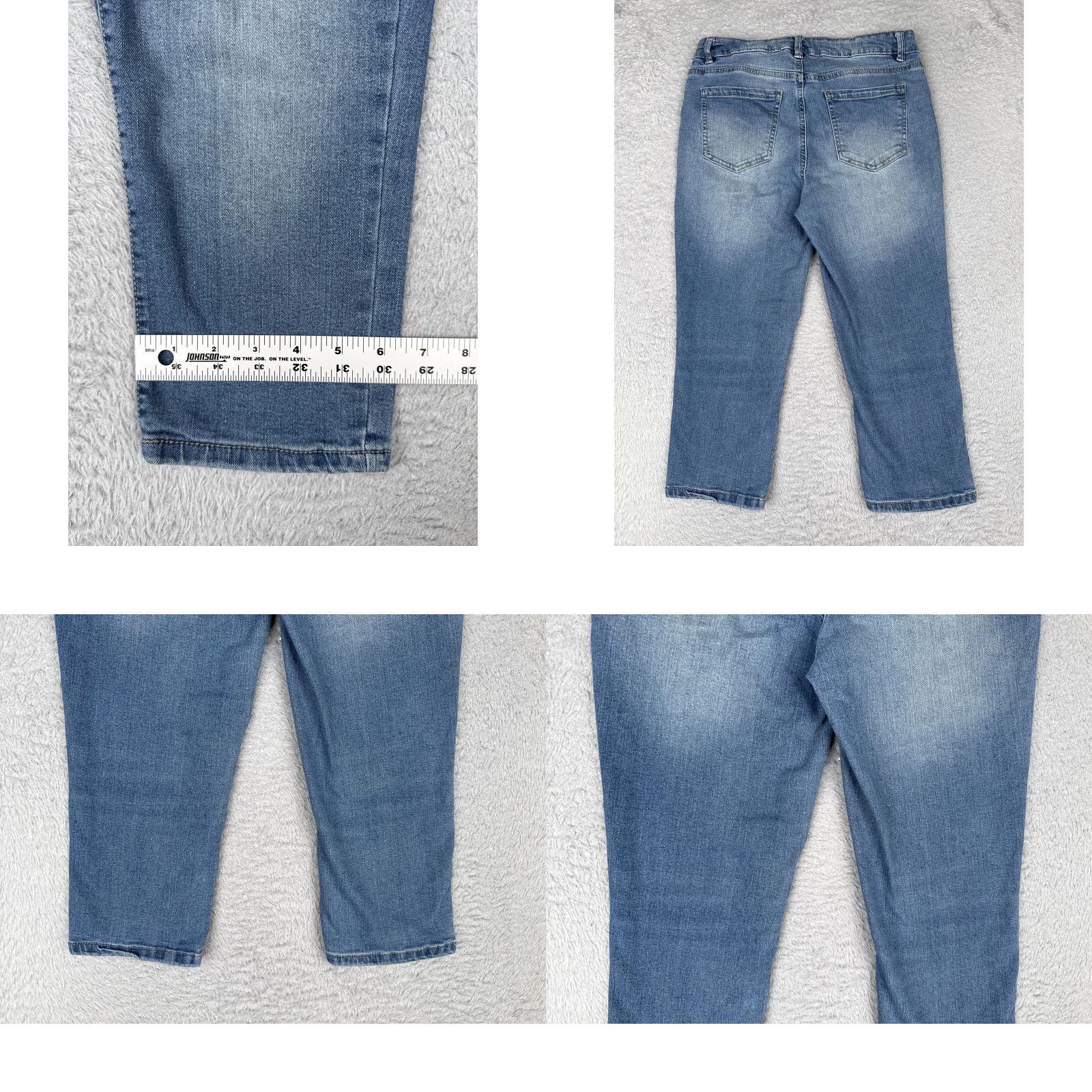 Vintage d.jeans Jeans Womens 6 Blue High Rise Button Fly Stretch Denim Cropped Capri 19L Size 28" / US 6 / IT 42 - 9 Thumbnail