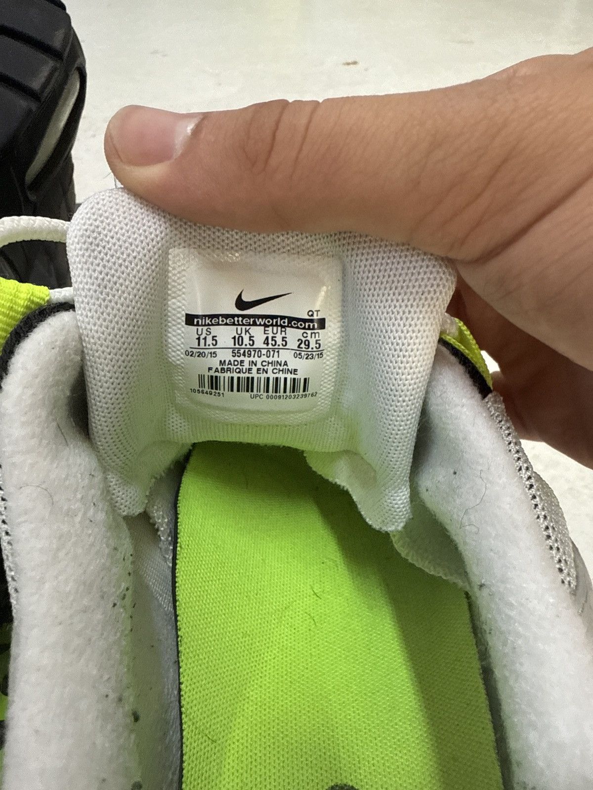 Nike Nike airmax 95 og neon Size US 11.5 / EU 44-45 - 7 Thumbnail