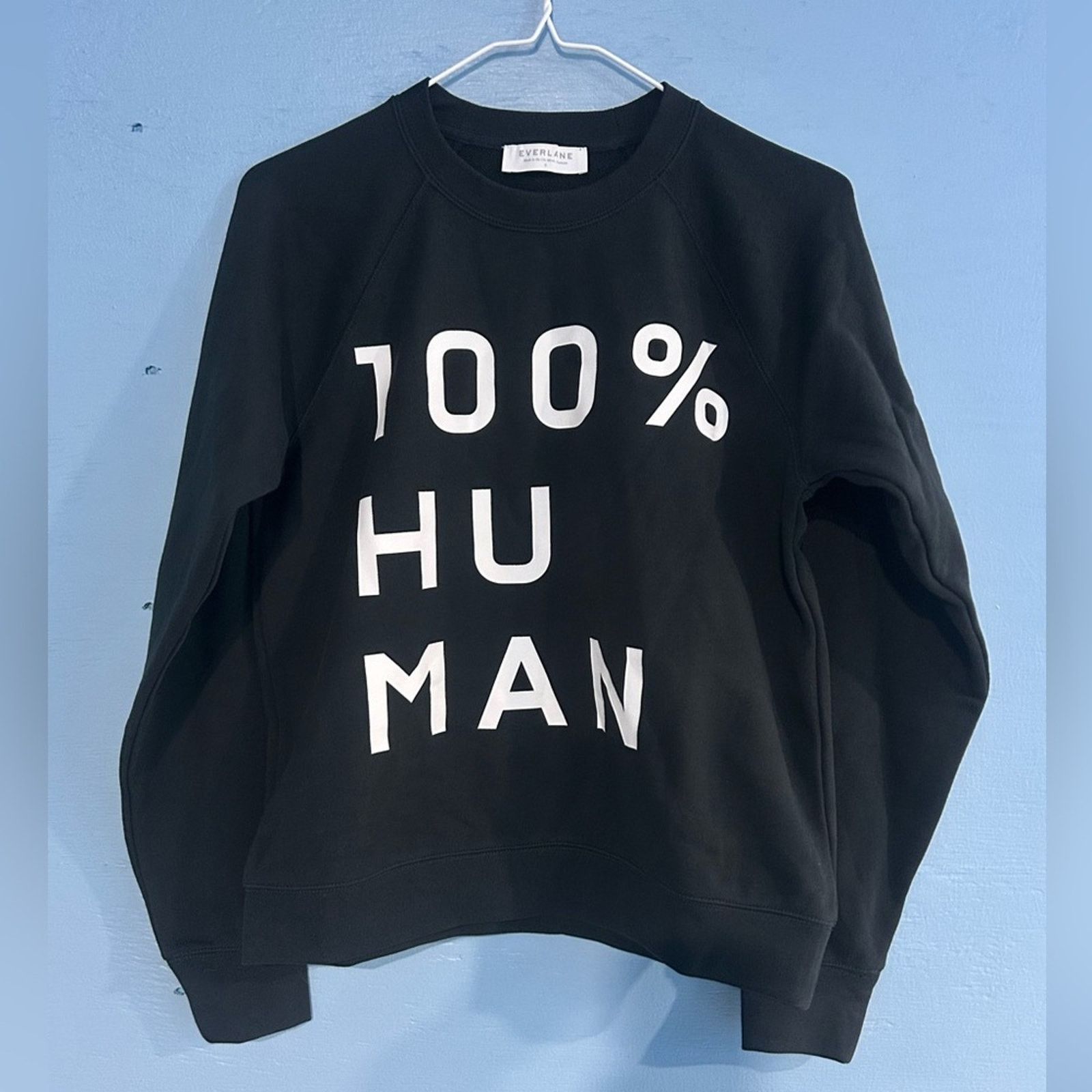 Everlane Everlane 100% Human Black Sweatshirt 100% Cotton Small Size S / US 4 / IT 40 - 1 Thumbnail