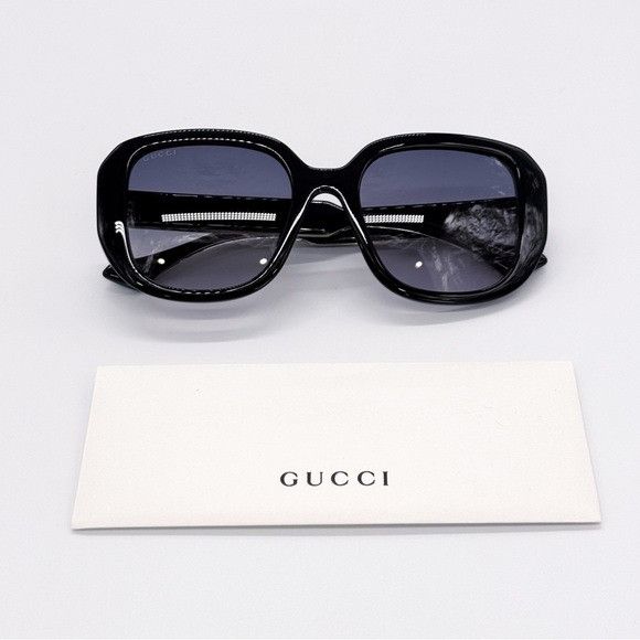 Gucci NEW GUCCI GG1557SK 001 SUNGLASSES SQUARE BLACK GREY GUCCI WO Size ONE SIZE - 4 Thumbnail