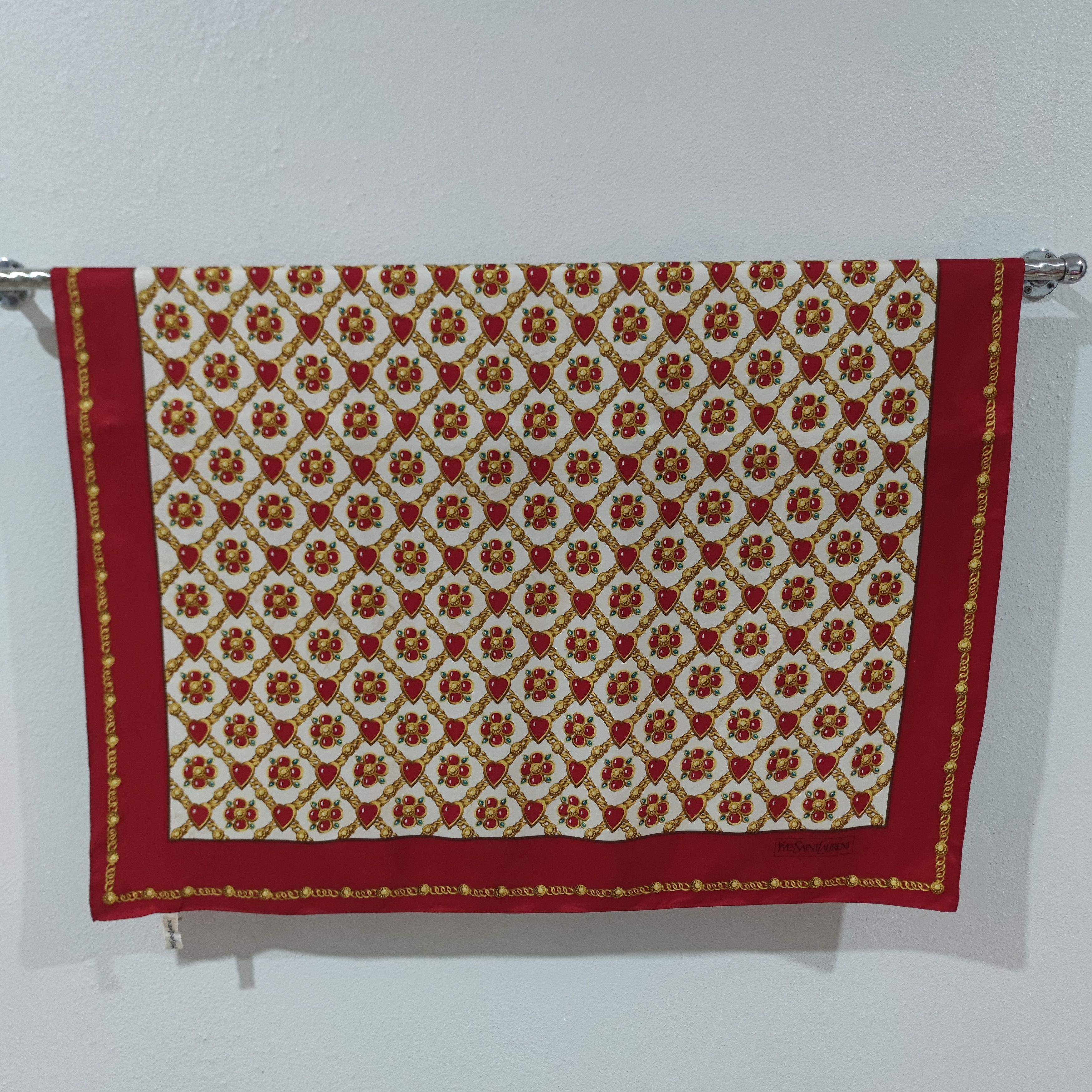 Yves Saint Laurent AUTHENTIC YVES SAINT LAURENT YSL 100% SILK SCARF Size ONE SIZE - 1 Thumbnail