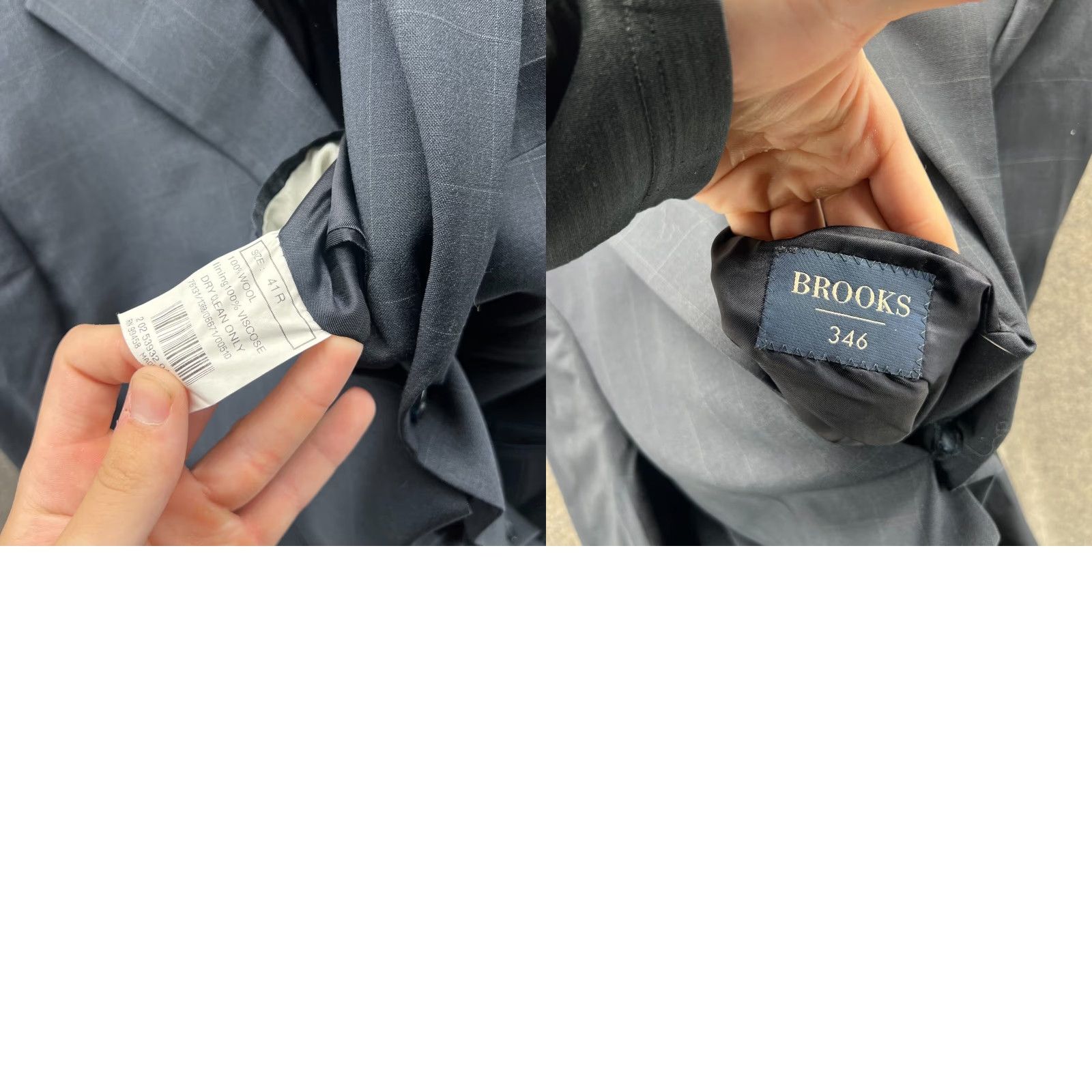 Brooks Brothers Brooks Brothers Blazer Mens 41R Blue Wool Check Single-Breasted 3-Button Jacket Dress Coat Sports Tuxedo Adult 41R Mens Size 42R - 9 Thumbnail