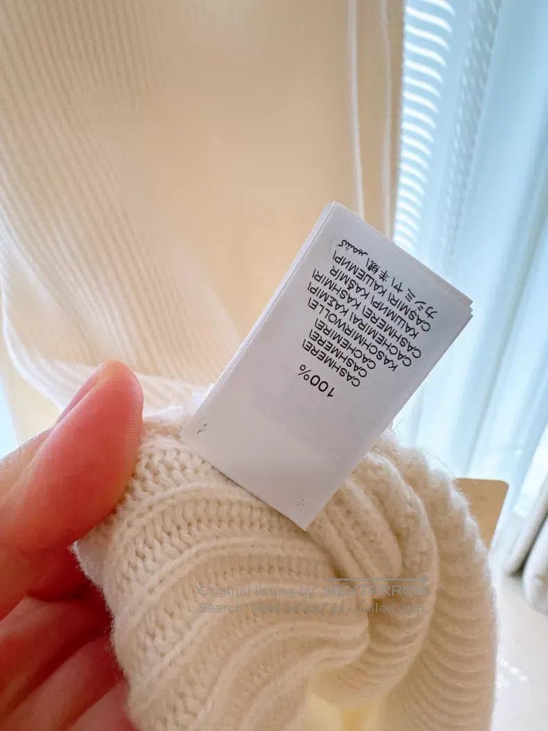 Brunello Cucinelli Brunello Cucinelli White Cashmere Knit Dress Size XXS / US 00 / IT 34 - 8 Thumbnail
