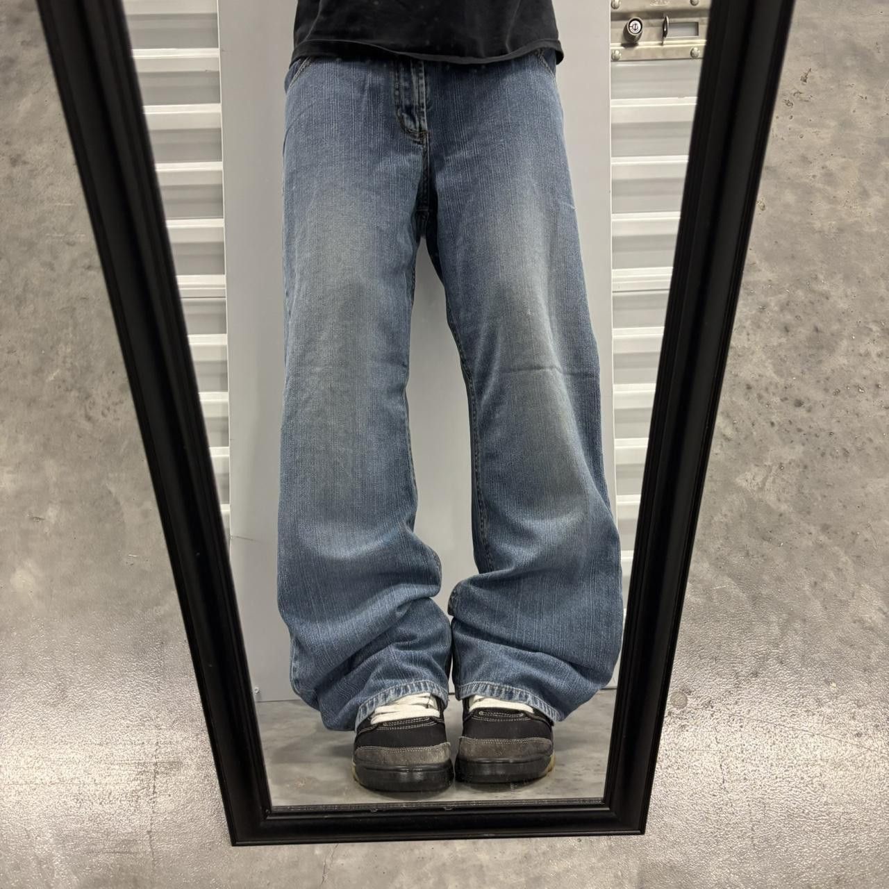 Japanese Brand × Vintage Crazy Vintage Y2K/2000s Faded Wash Bootcut Flared Denim Jeans! Size US 34 / EU 50 - 1 Thumbnail