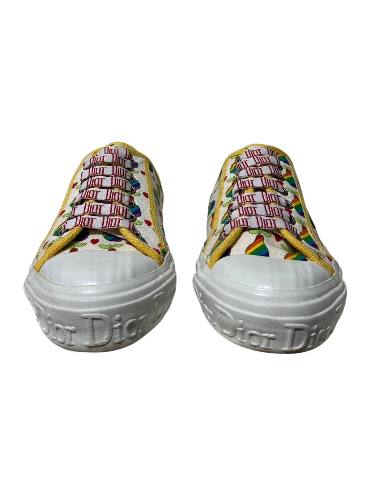 Dior CHRISTIAN DIOR S/S 2002 Pear Print Canvas Mule Sneakers Size US 8 / IT 38 - 2 Thumbnail