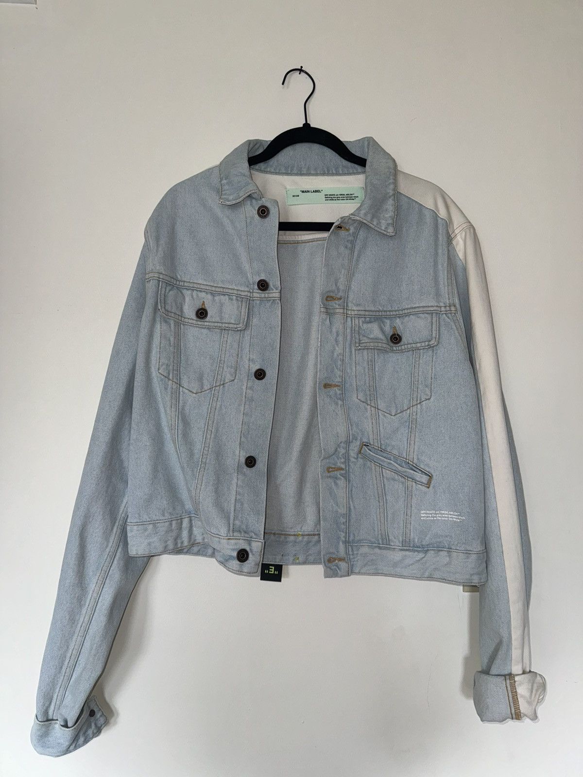image of Off White Denim Jacket Size Xs in Blue, Women's