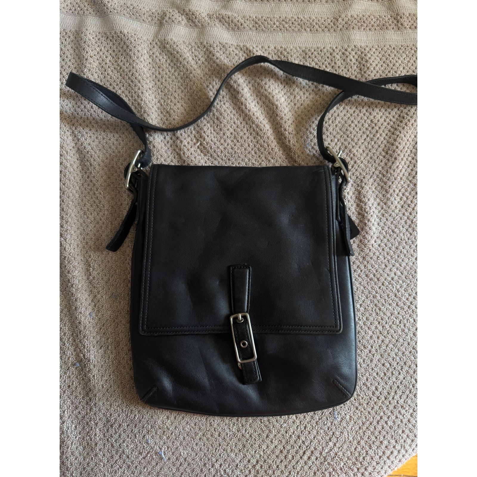 Coach Coach Saddle Crossbody Black Leather Handbag Size ONE SIZE - 3 Thumbnail