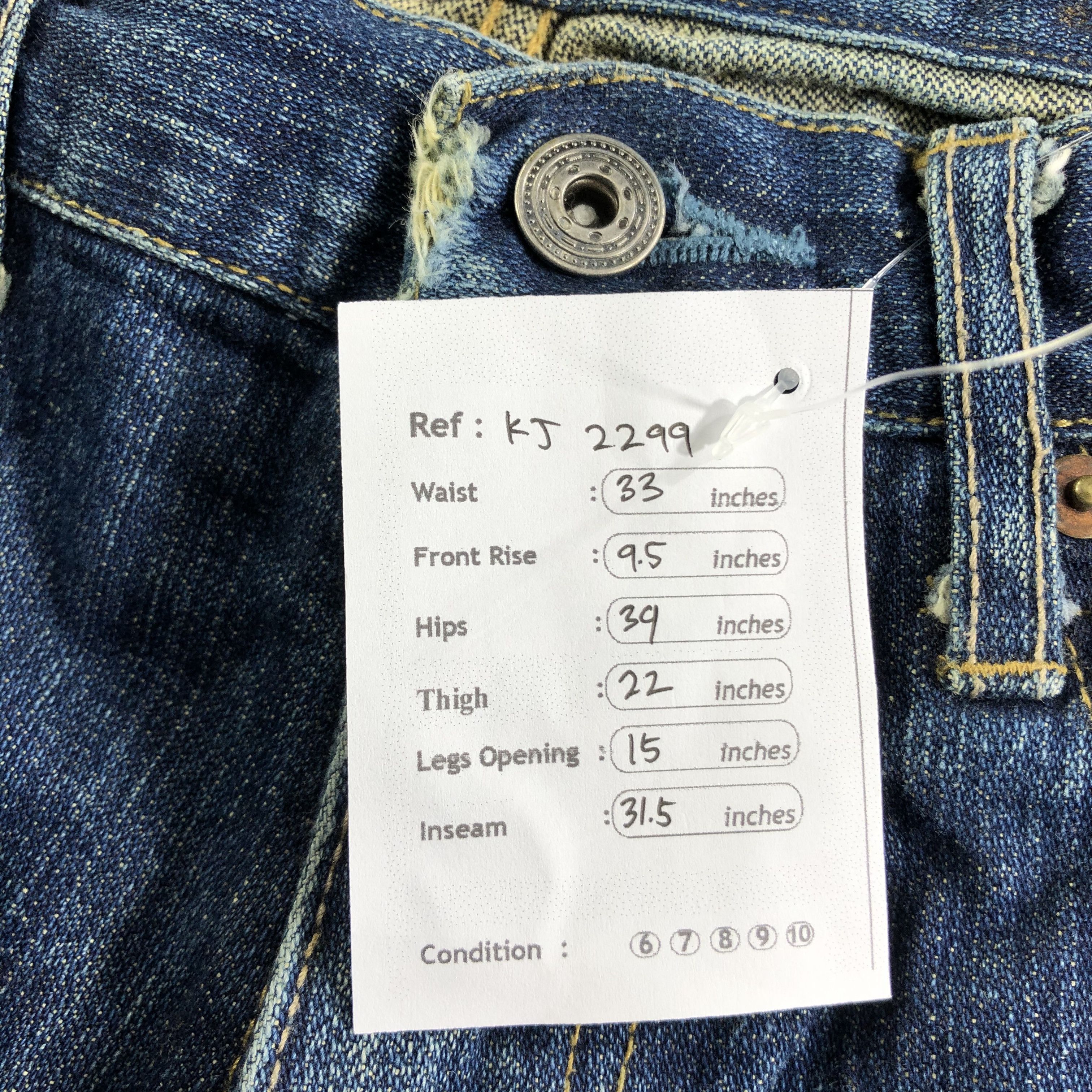 Japanese Brand Japanese Brand Point Loma Jeans Patchwork Denim KJ2299 Size US 32 / EU 48 - 11 Thumbnail