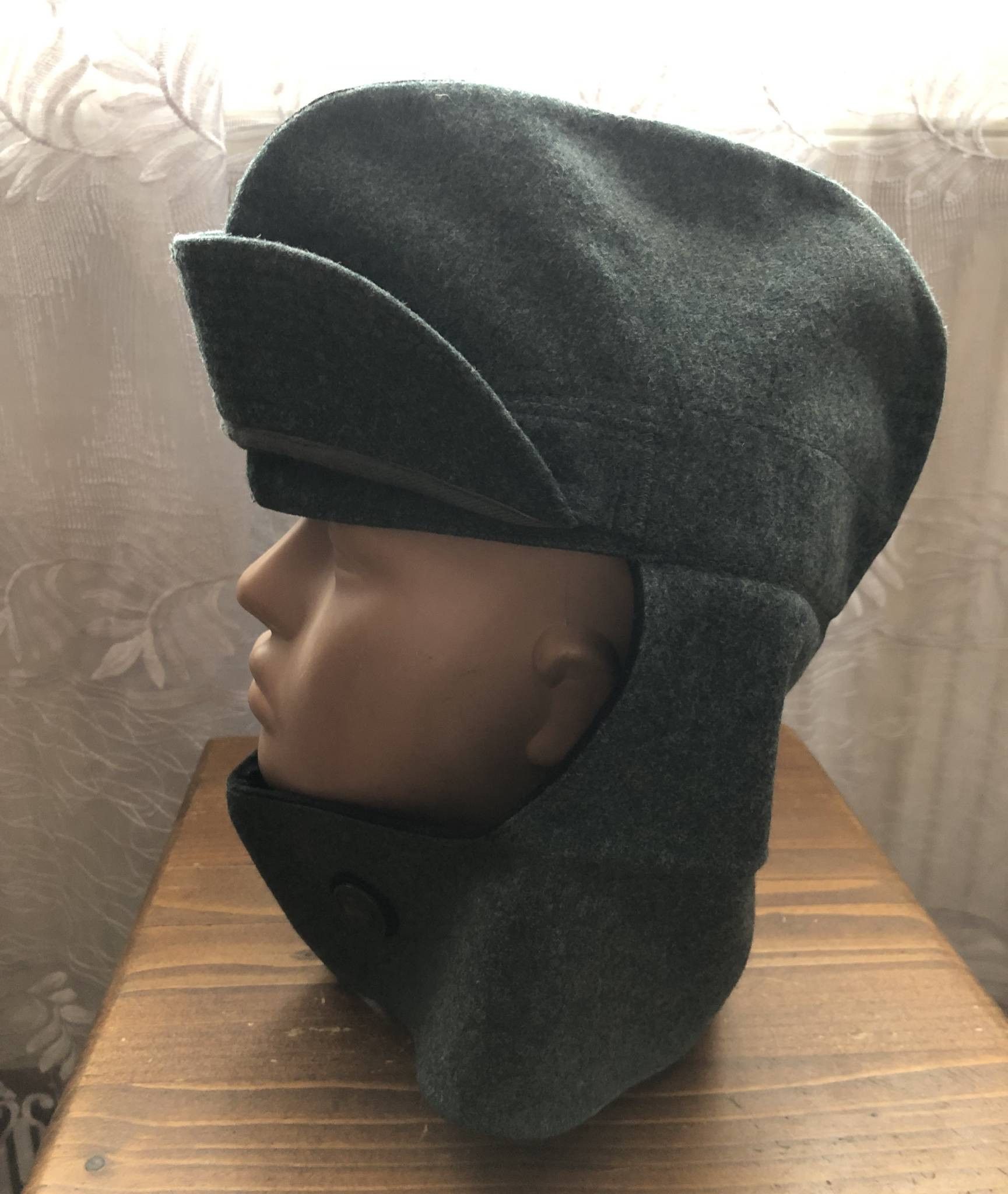Vintage Vintage Winter cap (side cap) of the Swiss Army, Size ONE SIZE - 6 Thumbnail