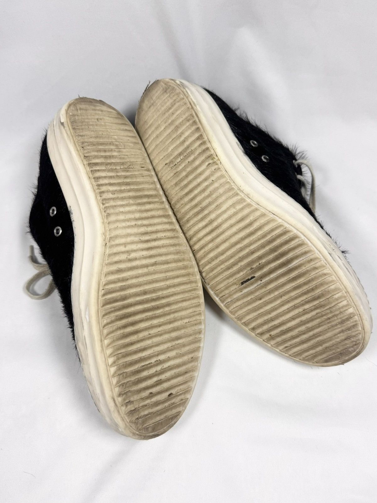 Rick Owens Rick Owens Mainline ‘Pony Hair’ Ramones Low Size US 12 / EU 45 - 7 Thumbnail