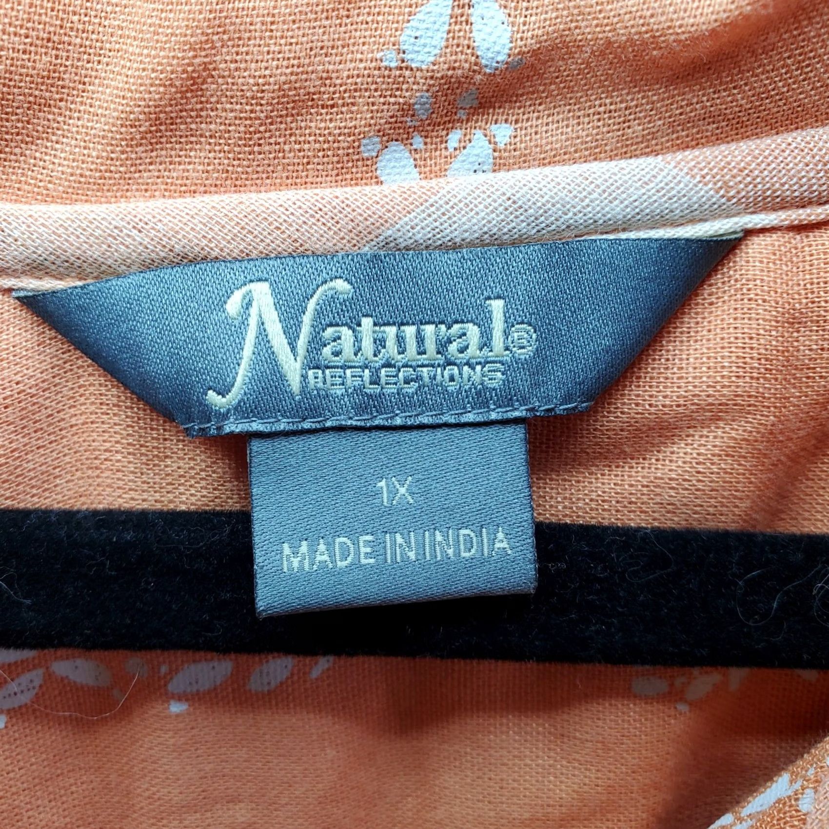 Vintage Natural Reflections Womens 1X Plaid Hooded Button Up Shirt Light Orange Size XL / US 12-14 / IT 48-50 - 7 Thumbnail