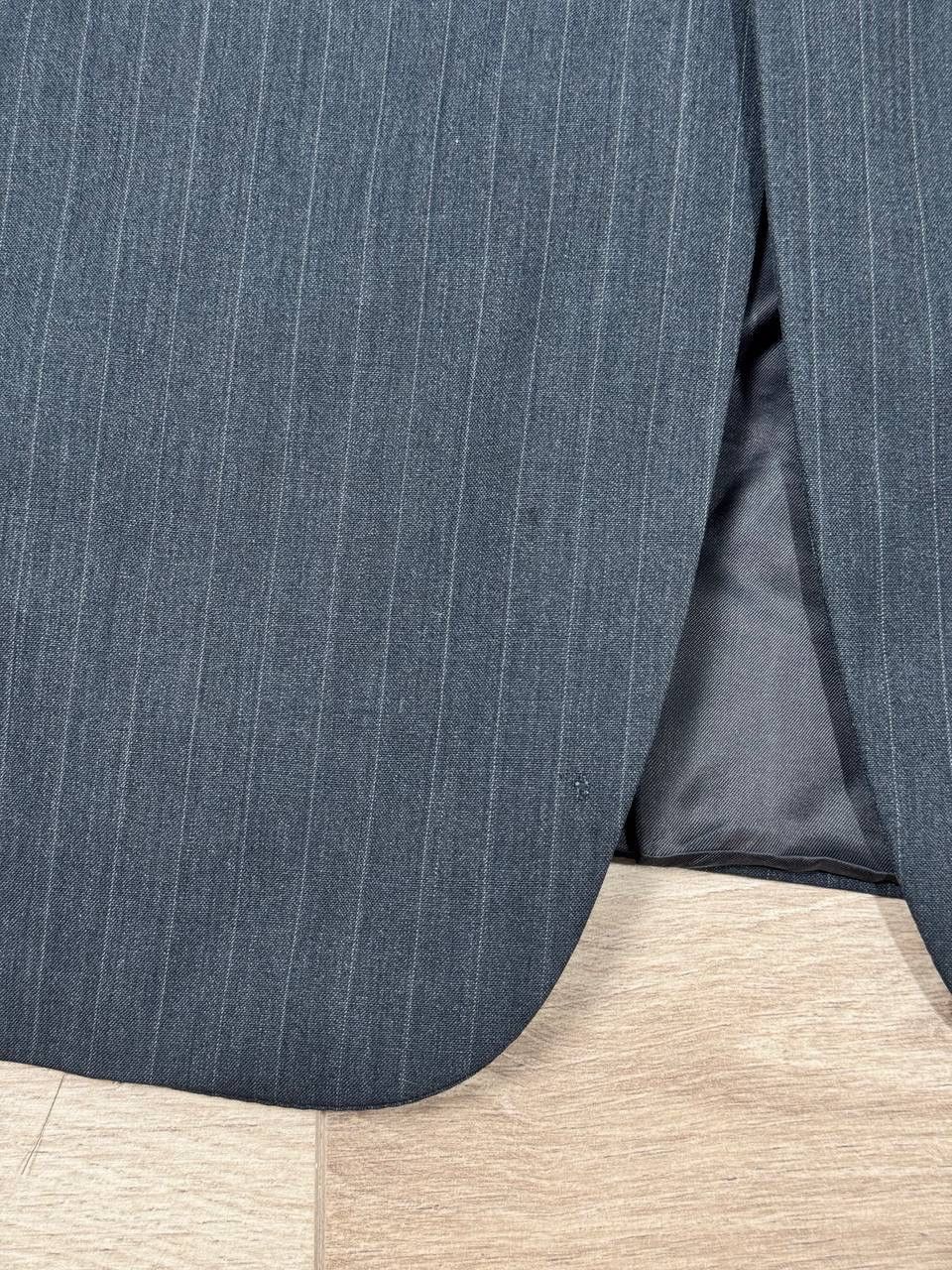 Fendi Vtg Fendi Uomo Pinstripe Suit Jacket Blazer Gray Wool Size 44L - 4 Thumbnail