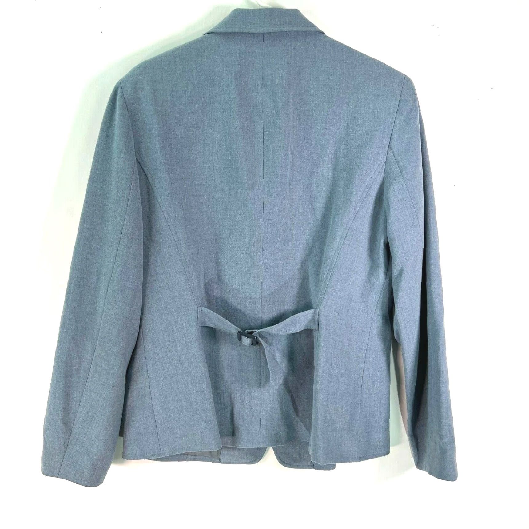 Vintage Jones Wear Blazer Shirt Women Notch Lapel Stretch Blue Jacket 12 Adult Regular Long Sleeve 26" 42" Chest Vintage No N/A Size XL / US 12-14 / IT 48-50 - 2 Thumbnail