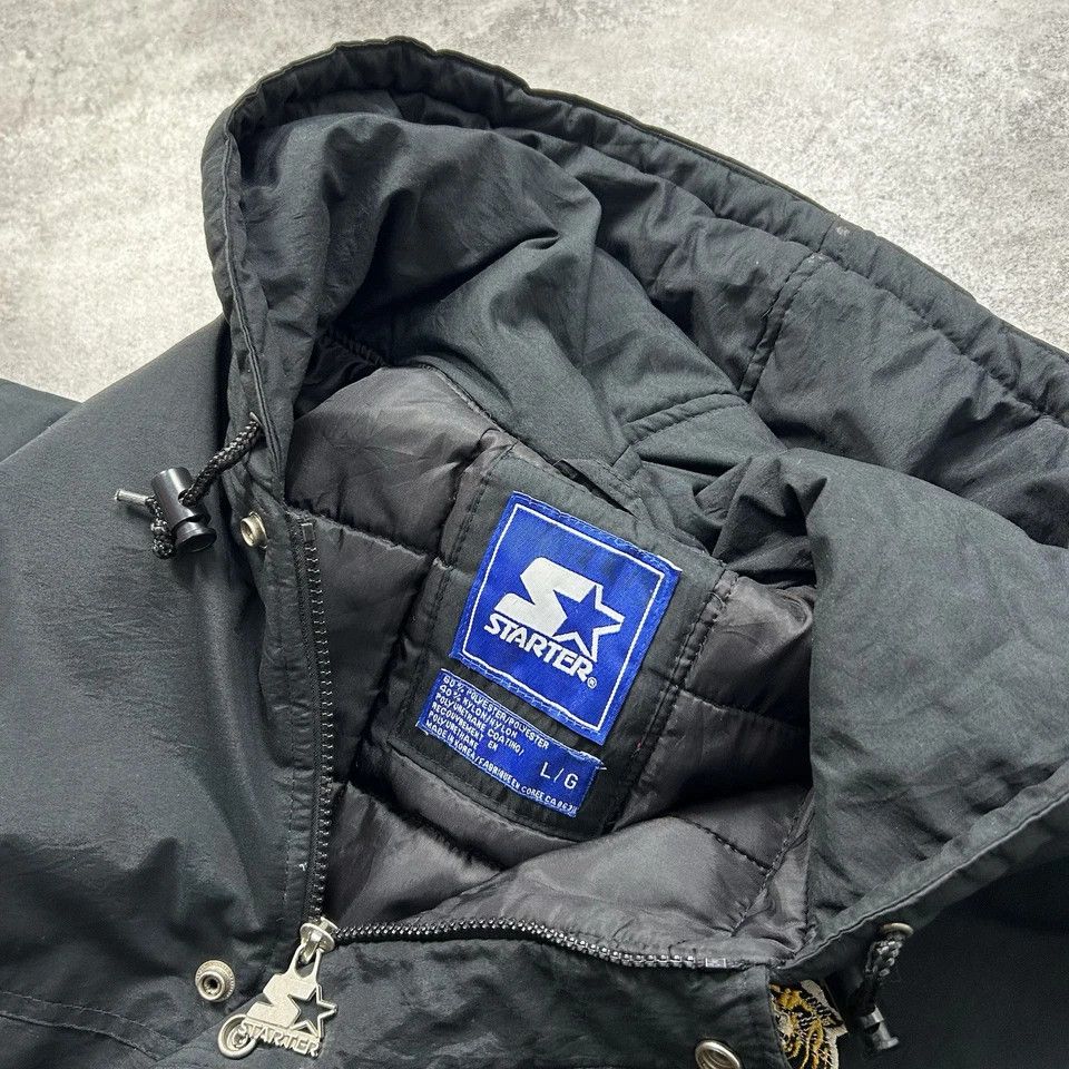Starter × Vintage RARE CFL HAMILTON TIGER CATS STARTER PUFFER JACKET HOODDIE Size US L / EU 52-54 / 3 - 6 Thumbnail