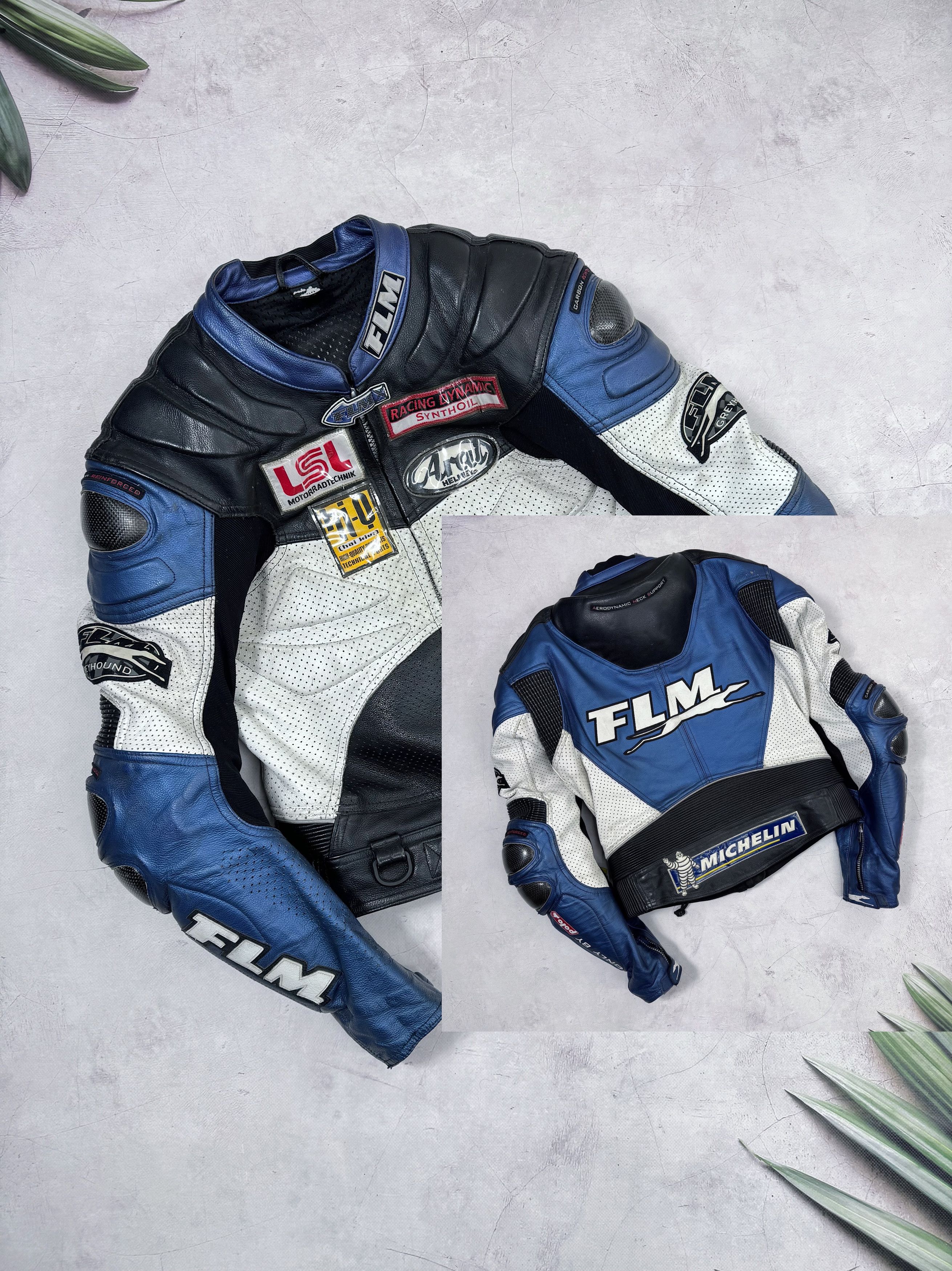 即決 GRAYHOUND FLM LEATHERS メンズL位 レザーレーシングスーツ