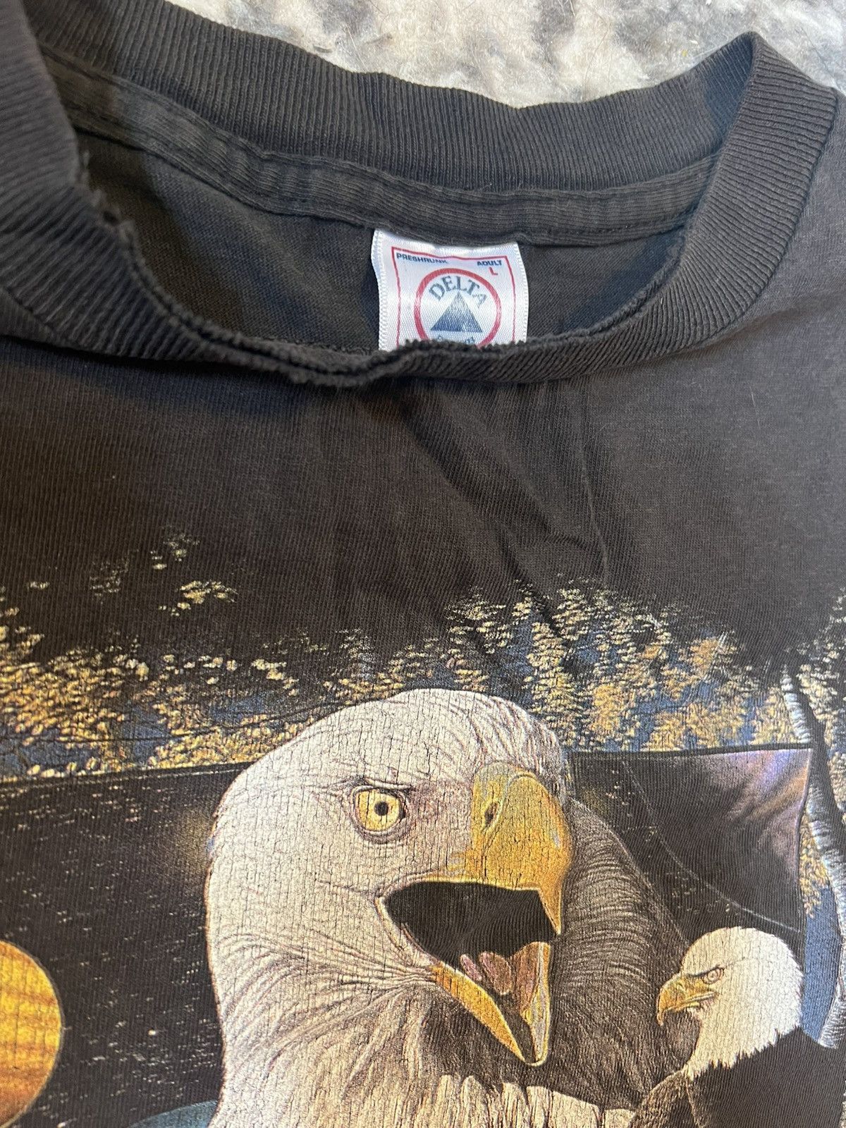 Vintage THRASHED Vintage Eagle Butterfly American shirt - black - L Size US L / EU 52-54 / 3 - 6 Thumbnail