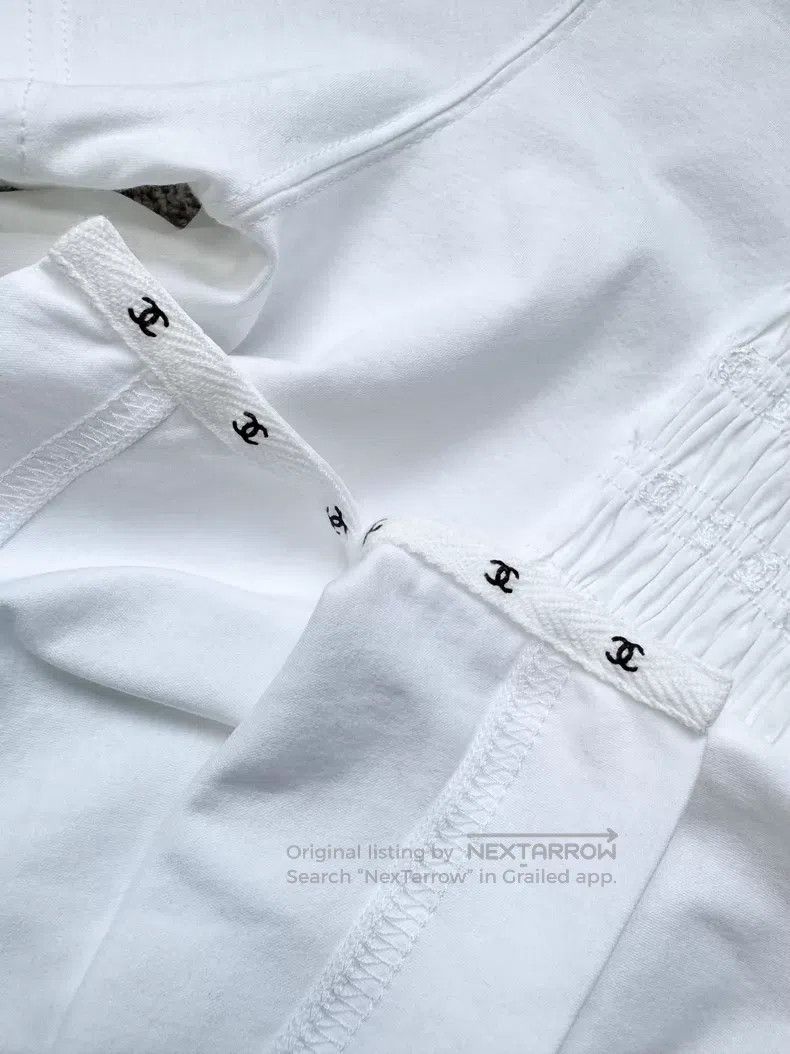 Chanel Chanel Pin black doll collar pleated short-sleeved T-shirt Size XXS / US 00 / IT 34 - 5 Thumbnail