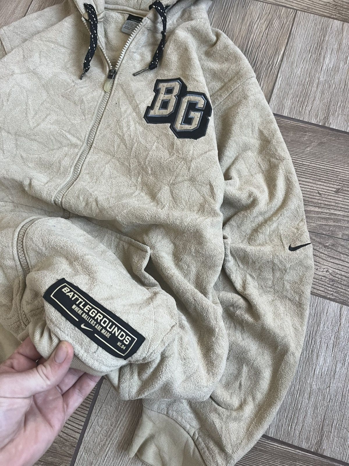 Nike Nike “BG” Hoodie – Beige / Vintage Wash Size US L / EU 52-54 / 3 - 5 Thumbnail
