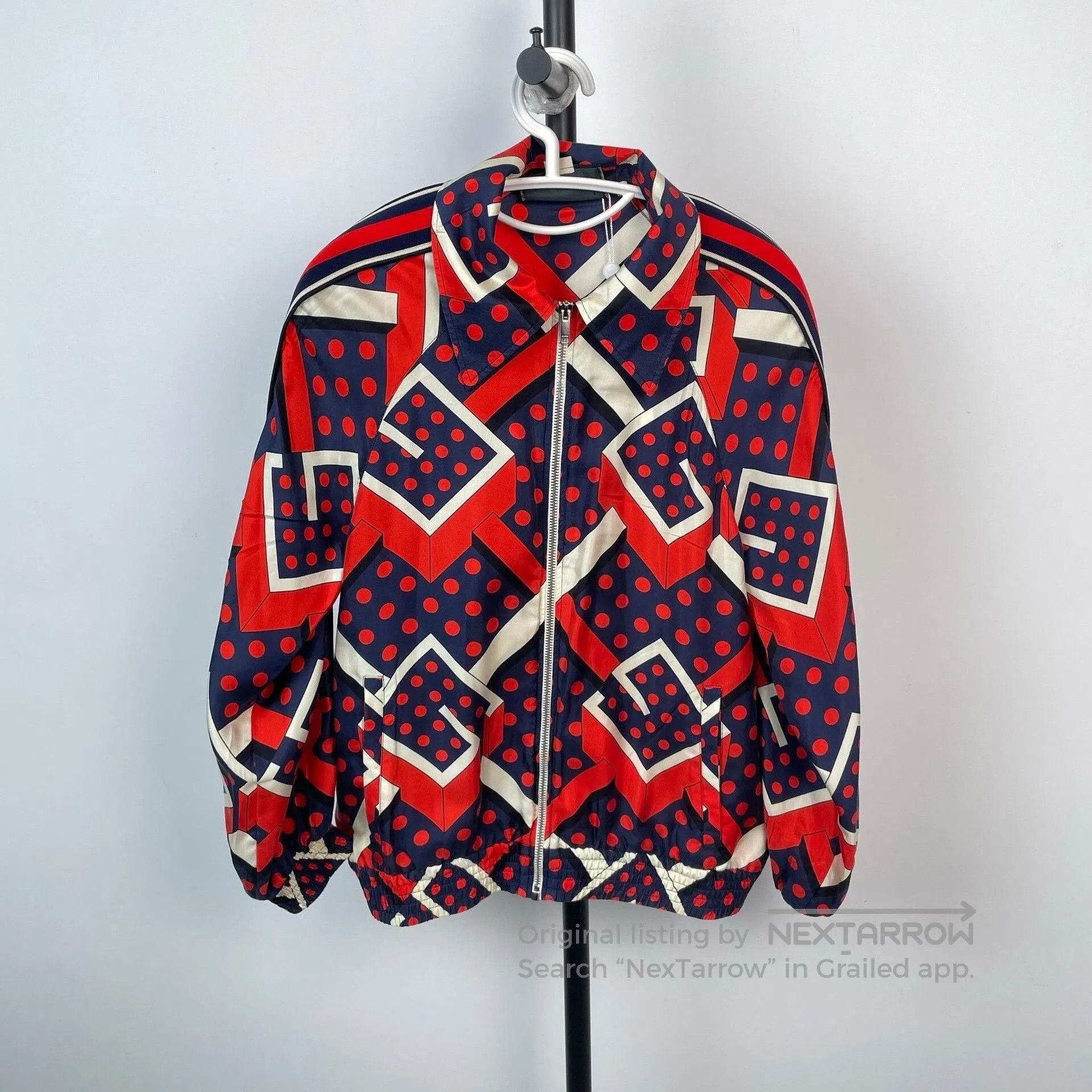 Gucci Gucci Silk Jacket XS Red Blue Dots. Size XS / US 0-2 / IT 36-38 - 1 Thumbnail