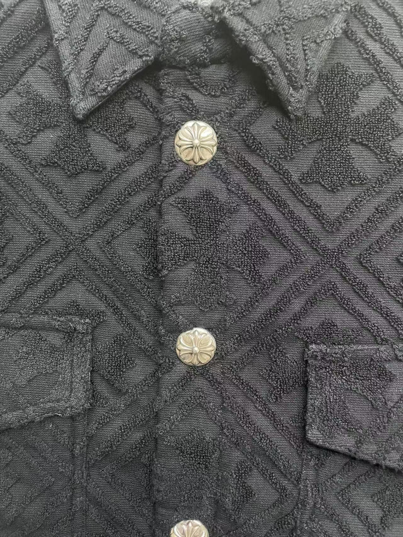 Chrome Hearts Chrome Hearts Black Terry Plus Monogram Short Sleeve Shirt Size US L / EU 52-54 / 3 - 4 Thumbnail
