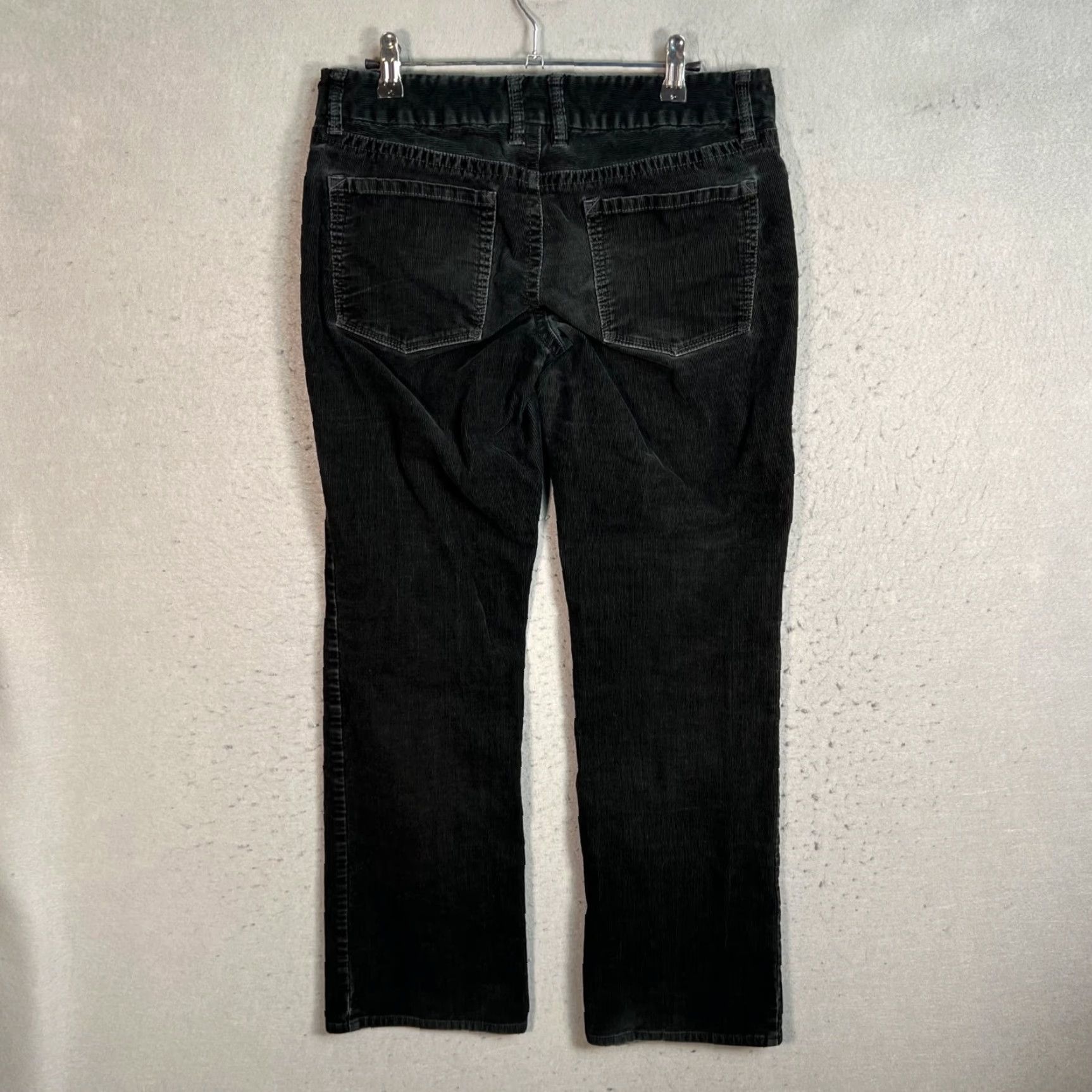 J.Crew J.CREW Womens Pants 6S Black Corduroy Straight Leg Favorite Fit Size 28" / US 6 / IT 42 - 2 Thumbnail