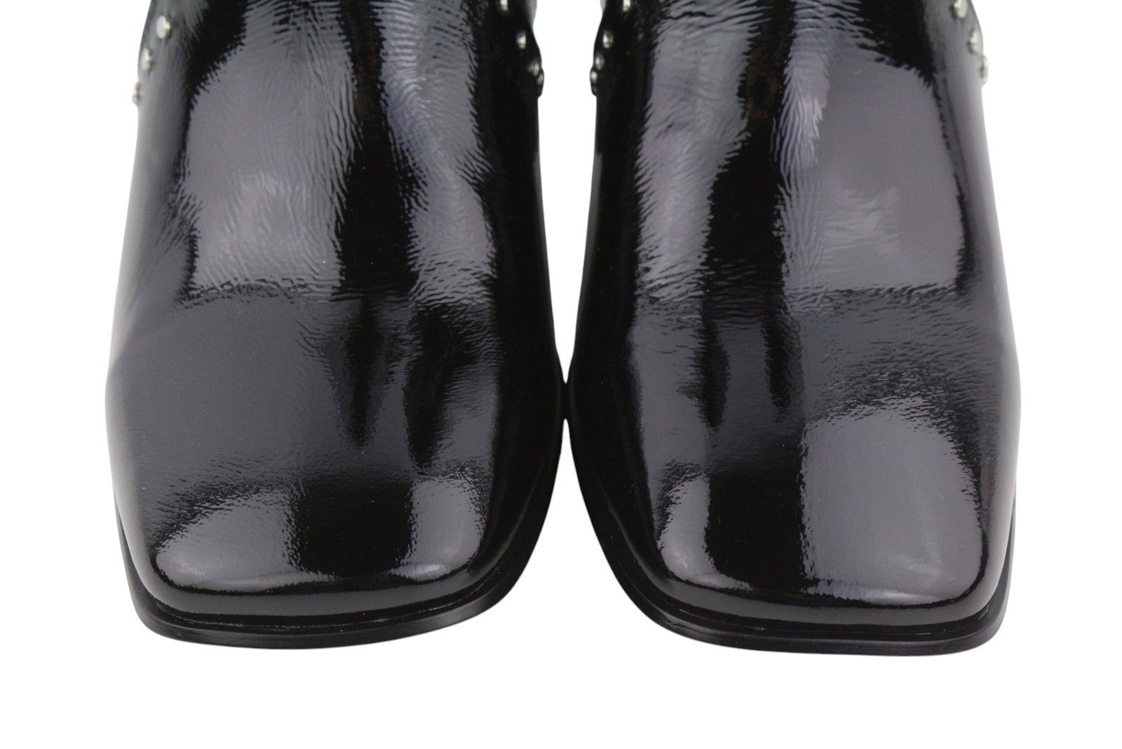 Other BIBI LOU POLA EU37 Black Leather Square Toe Ankle 87549 Size US 6 / IT 36 - 5 Thumbnail