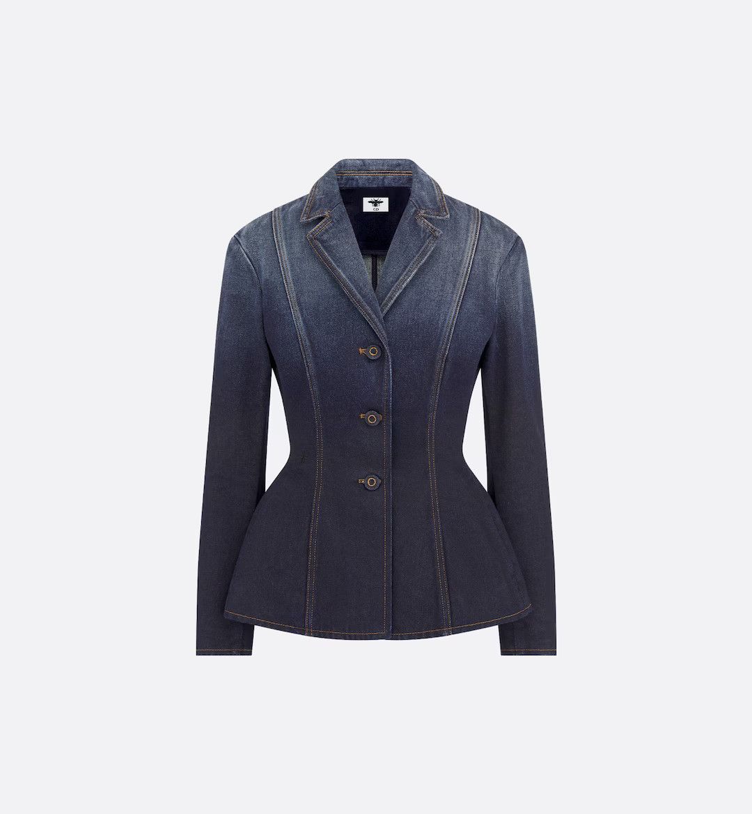 image of Dior O1W1Db10124 Denim Jacket In Blue, Women's (Size Medium)