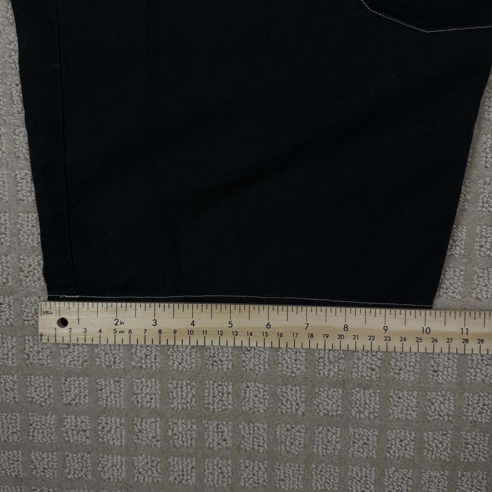 Point Zero Y2K Point Zero Baggy Cargo Shorts 31 Black Size US 31 - 3 Thumbnail