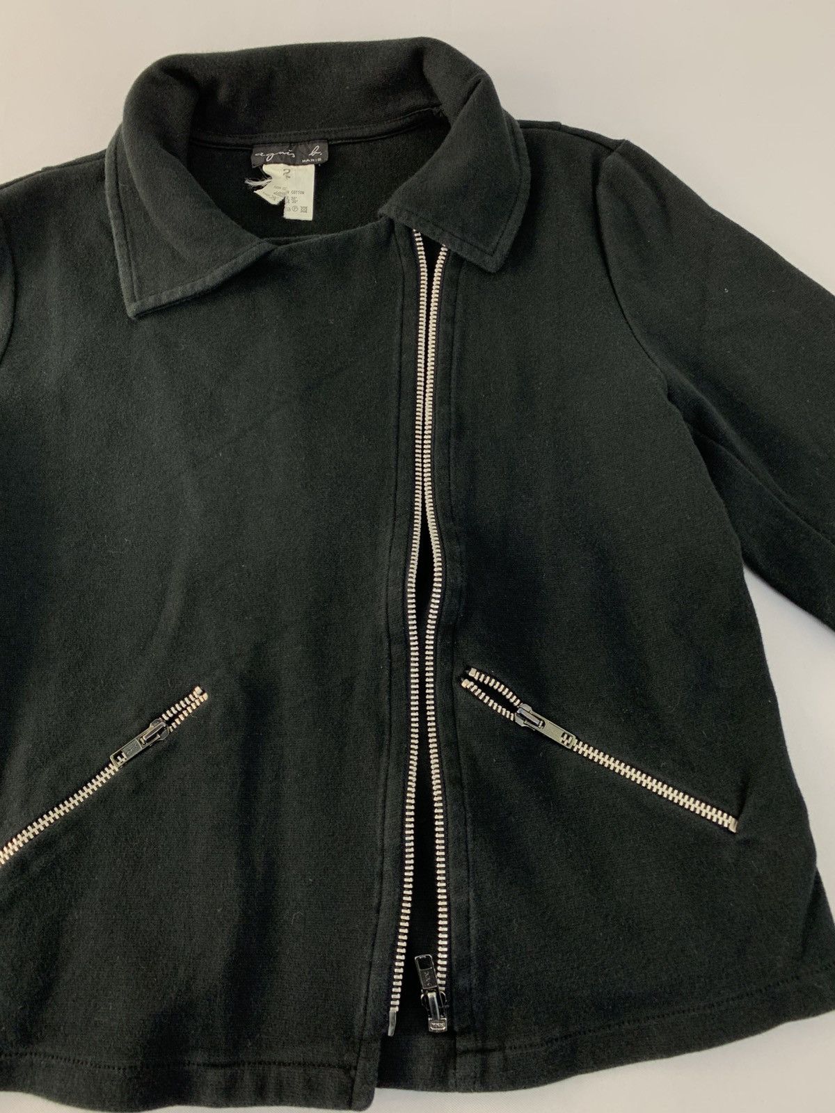 agnes b. 90s Agnes B Paris Peacoat Side Full Zipper Jacket Size S / US 4 / IT 40 - 3 Thumbnail