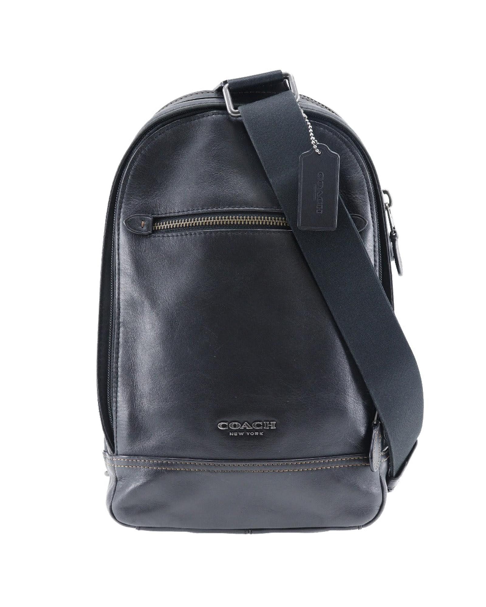 image of Coach Versatile Black Leather Shoulder Bag, Women's