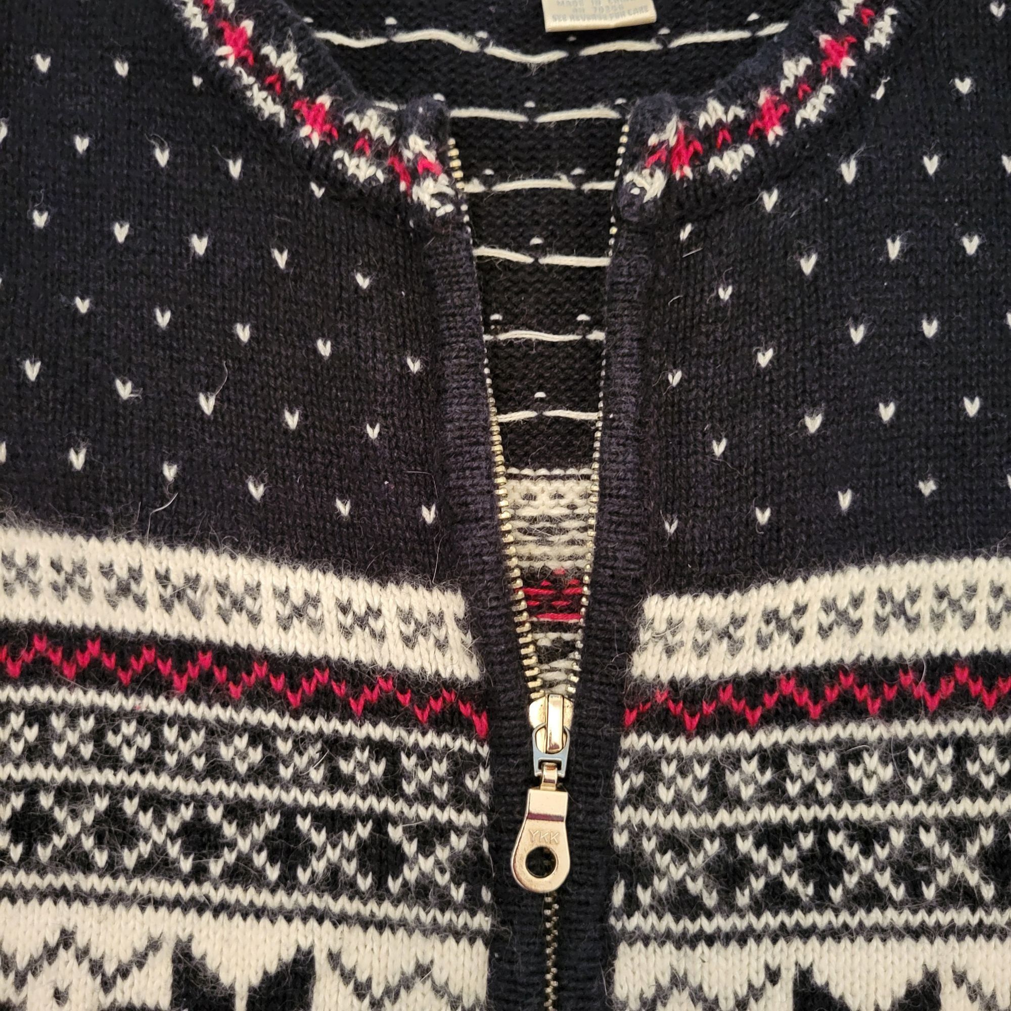 Other Studio Works XL Nordic Fair Isle Snowflakes Cardigan Sweater Size XL / US 12-14 / IT 48-50 - 2 Thumbnail