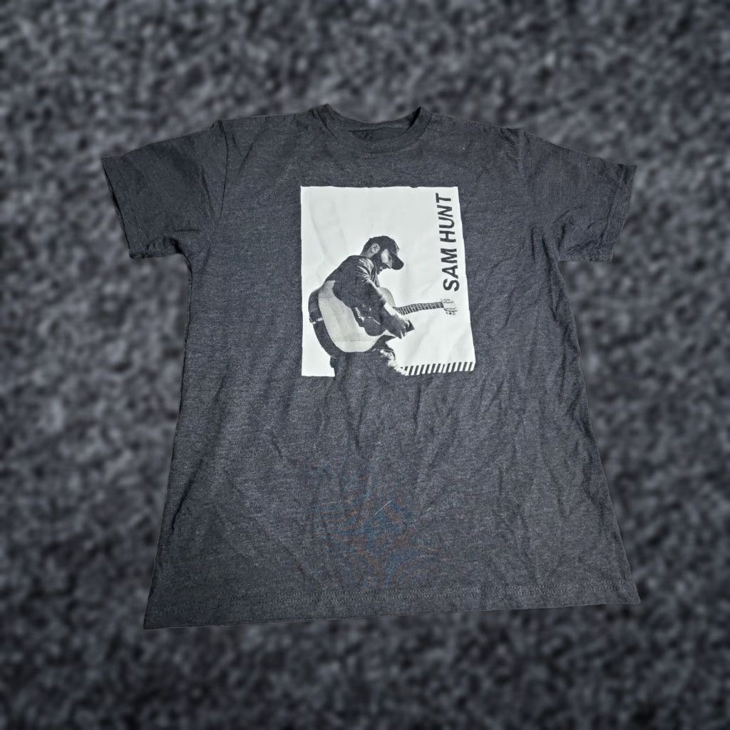 Vintage Vintage Hunt Sam Hunt Guitar Tour Concert T-Shirt Mens M Gray Music Band Tee Size US M / EU 48-50 / 2 - 1 Thumbnail
