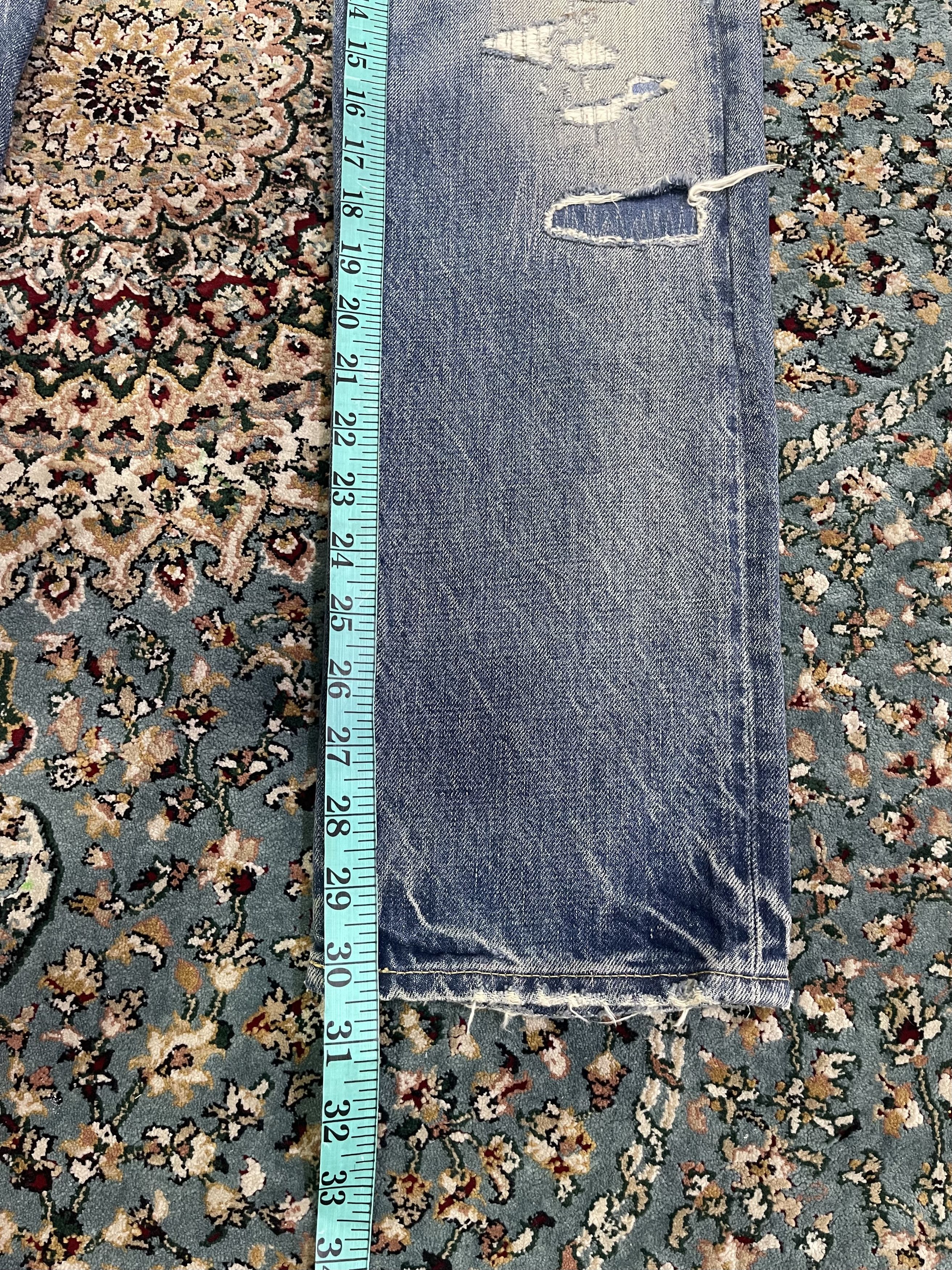Denim & Supply Ralph Lauren Vintage Distressed Ripped Off Slim Style Size US 30 / EU 46 - 18 Thumbnail