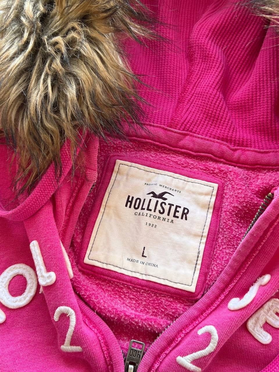 Hollister Y2K Hollister 2000s Faux Fuzzy Fur Pink Hoodie Lgb Style VTG Size L / US 10 / IT 46 - 4 Thumbnail