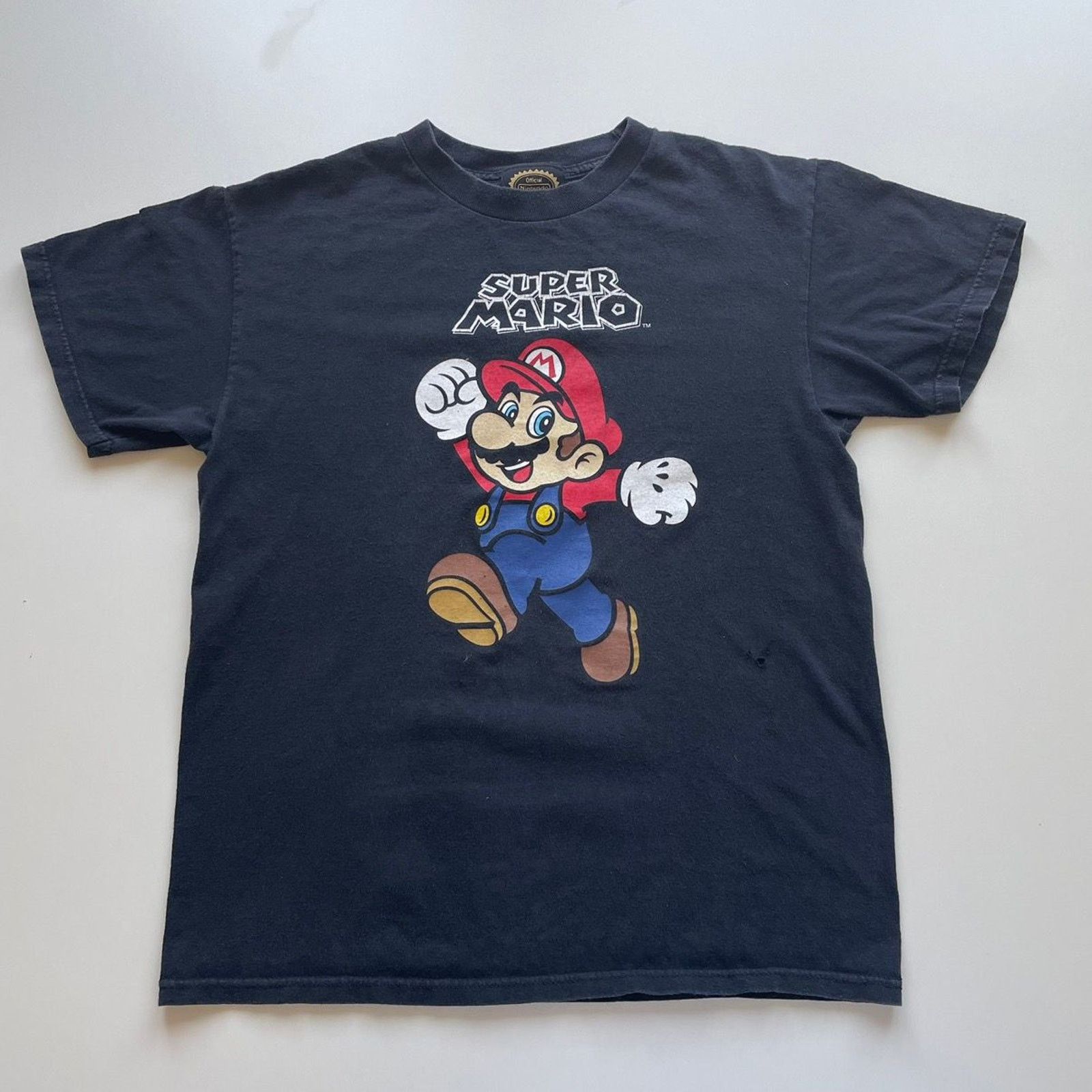 Nintendo × Vintage Vintage Y2K Super Mario Nintendo T Shirt Medium Faded Black Size US M / EU 48-50 / 2 - 1 Thumbnail