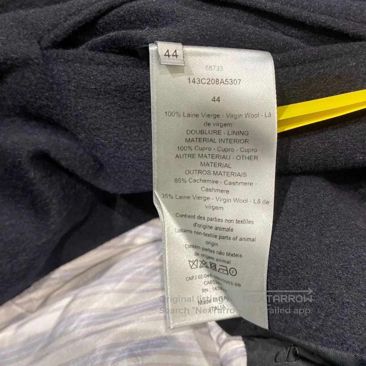 Dior Dior Men's Wool Cashmere Show Jacket. Size US S / EU 44-46 / 1 - 4 Thumbnail
