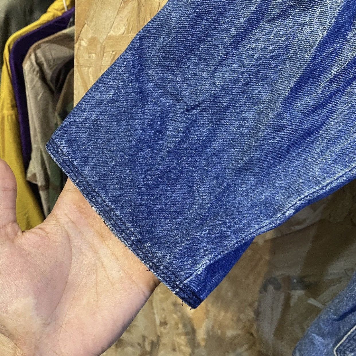 Members Only × Vintage 90s Members Only Denim Workwear Coat Jackets Size US XL / EU 56 / 4 - 5 Thumbnail