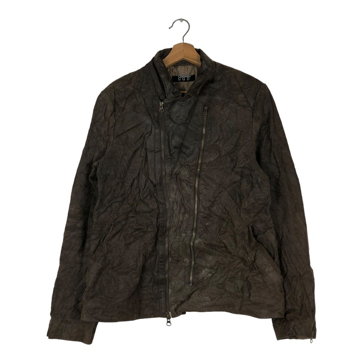 Japanese Brand 🔥VINTAGE CROPPED GENUINE LEATHER JACKET GGD ISSEY MIYAKE Size US M / EU 48-50 / 2 - 1 Thumbnail