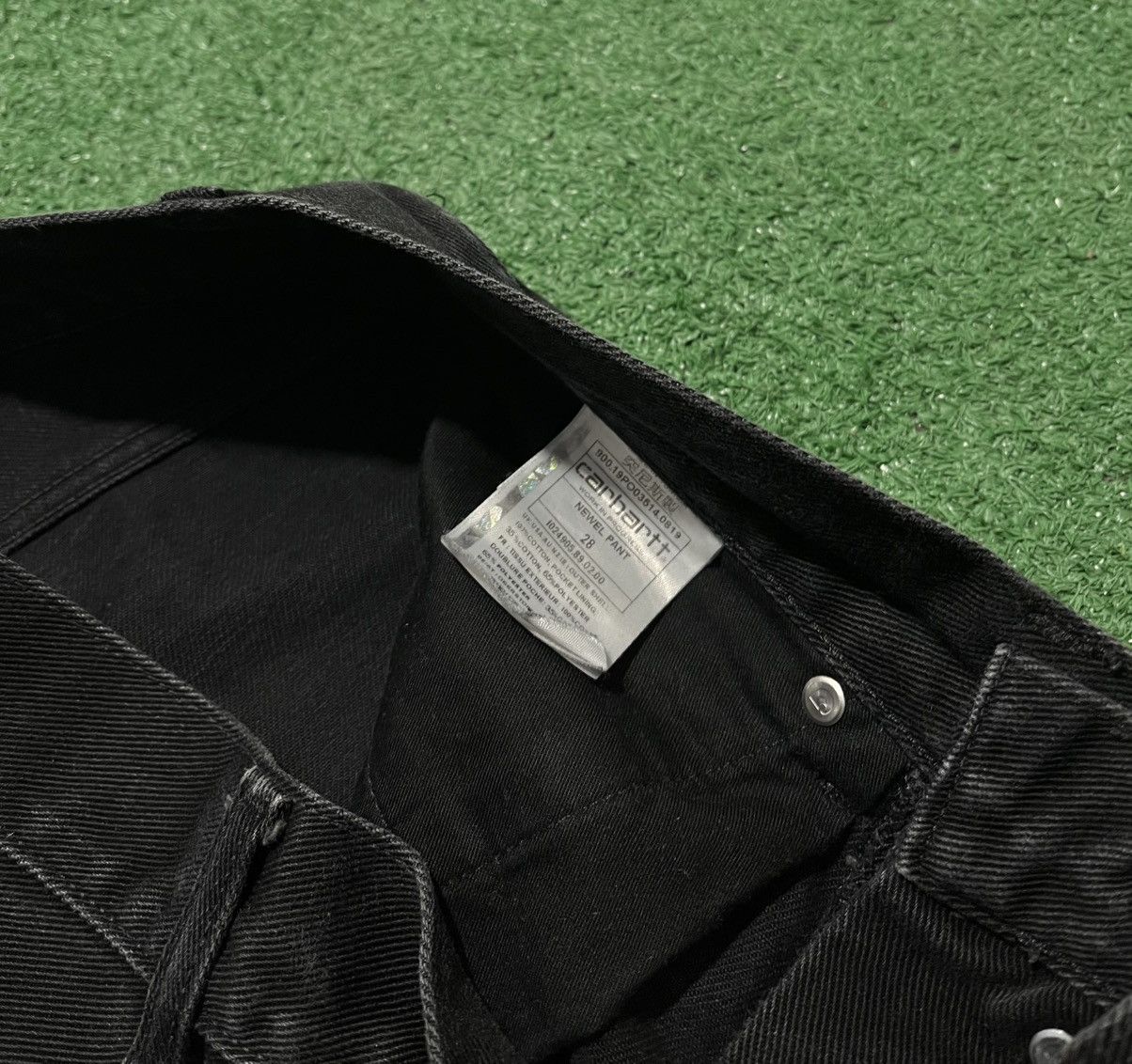 Carhartt × Carhartt Wip Carhartt Newel Pant Black Denim Vintage Size US 28 / EU 44 - 5 Thumbnail