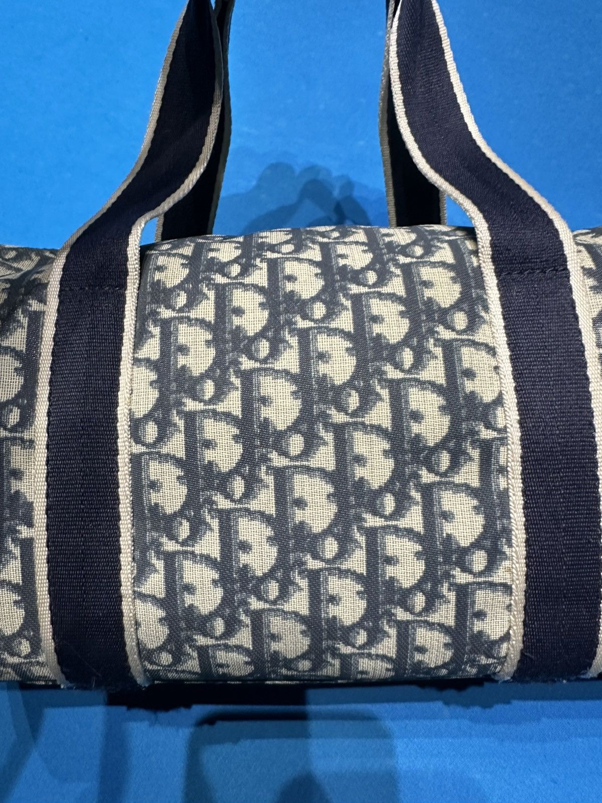 Christian Dior Monsieur × Dior × Vintage Dior Monogram Duffle Bag Blue Vintage Size ONE SIZE - 13 Thumbnail