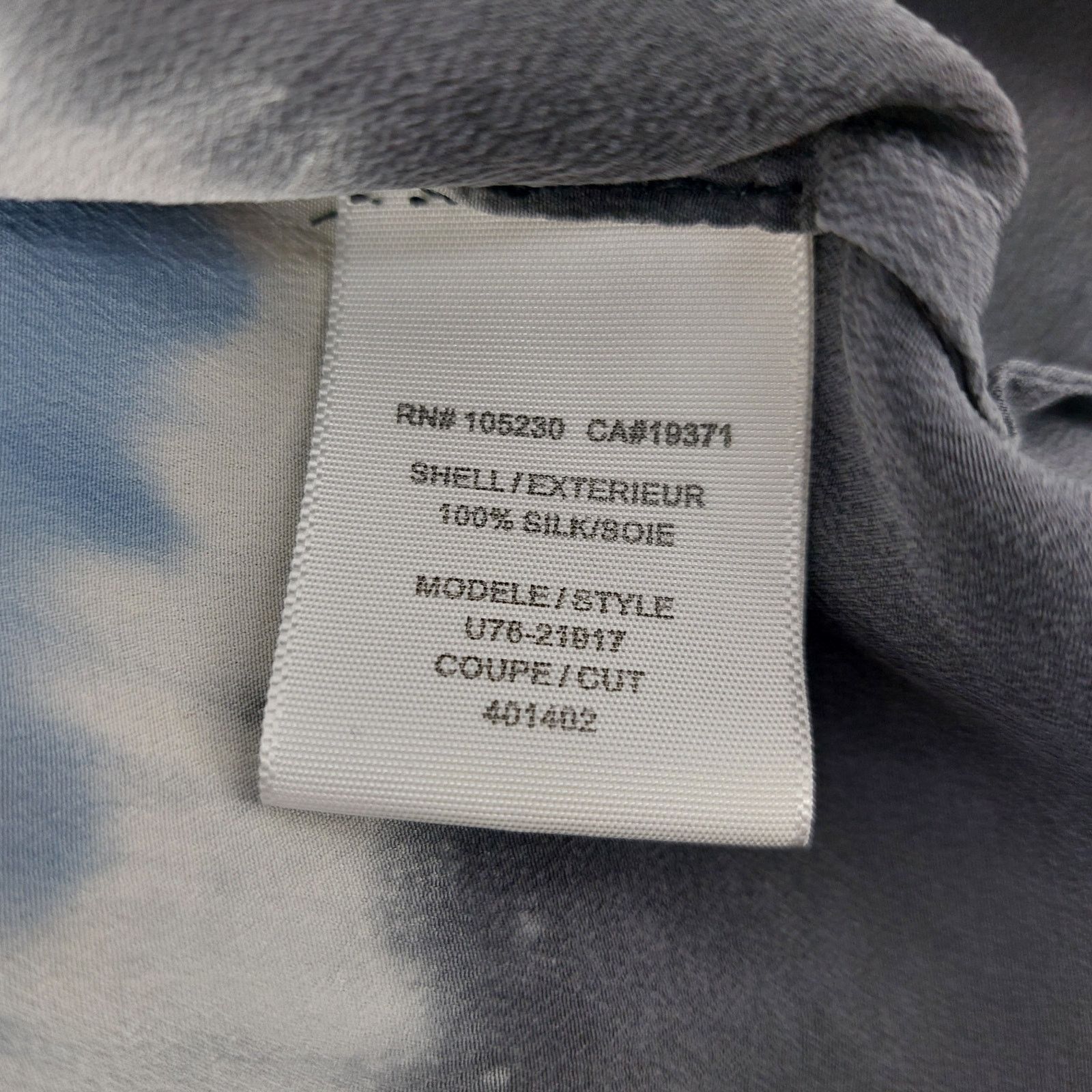 Joie Joie Solid Blue Black 100% Silk Blouse Top Medium Tie Dye Size M / US 6-8 / IT 42-44 - 4 Thumbnail